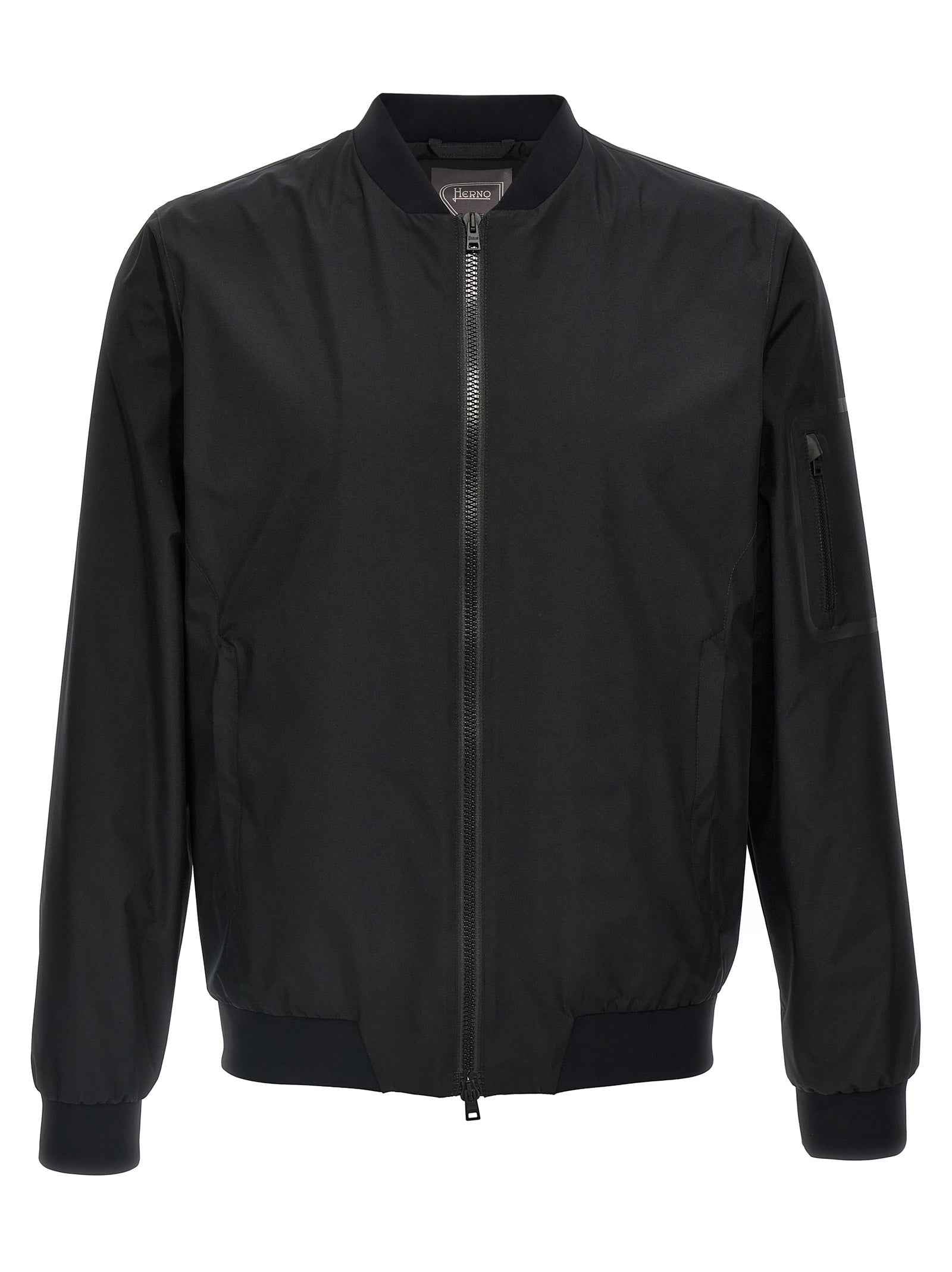 Herno Black Polyester Bomber
