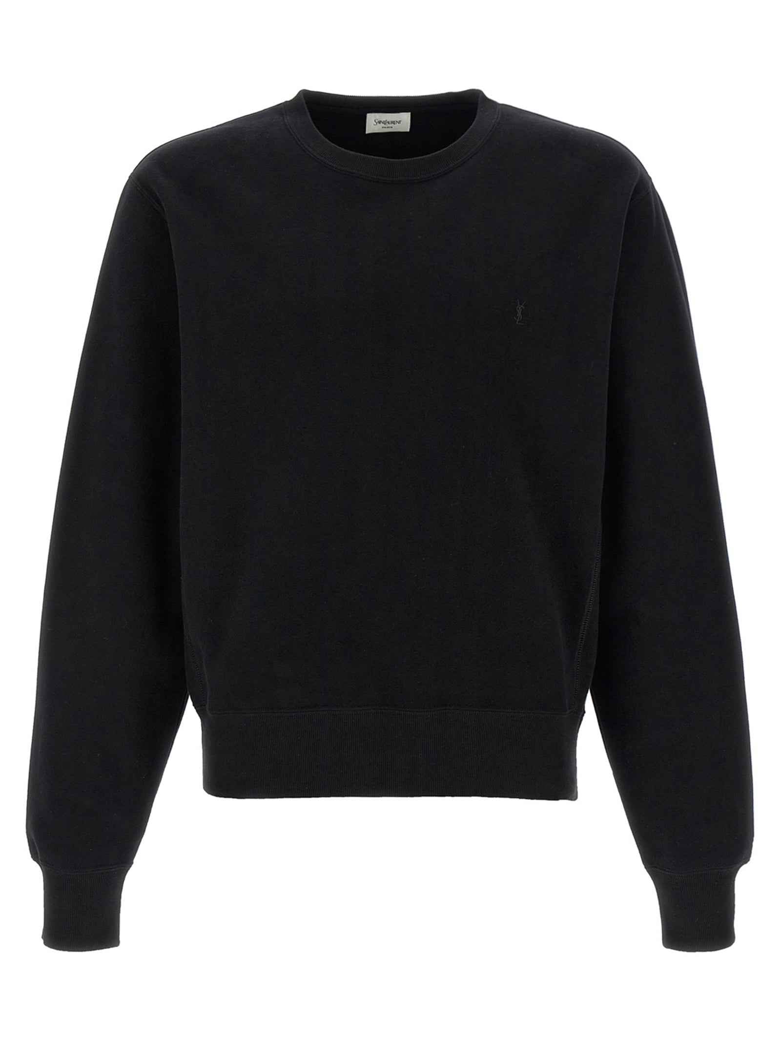 Saint Laurent Black Cotton Sweatshirt
