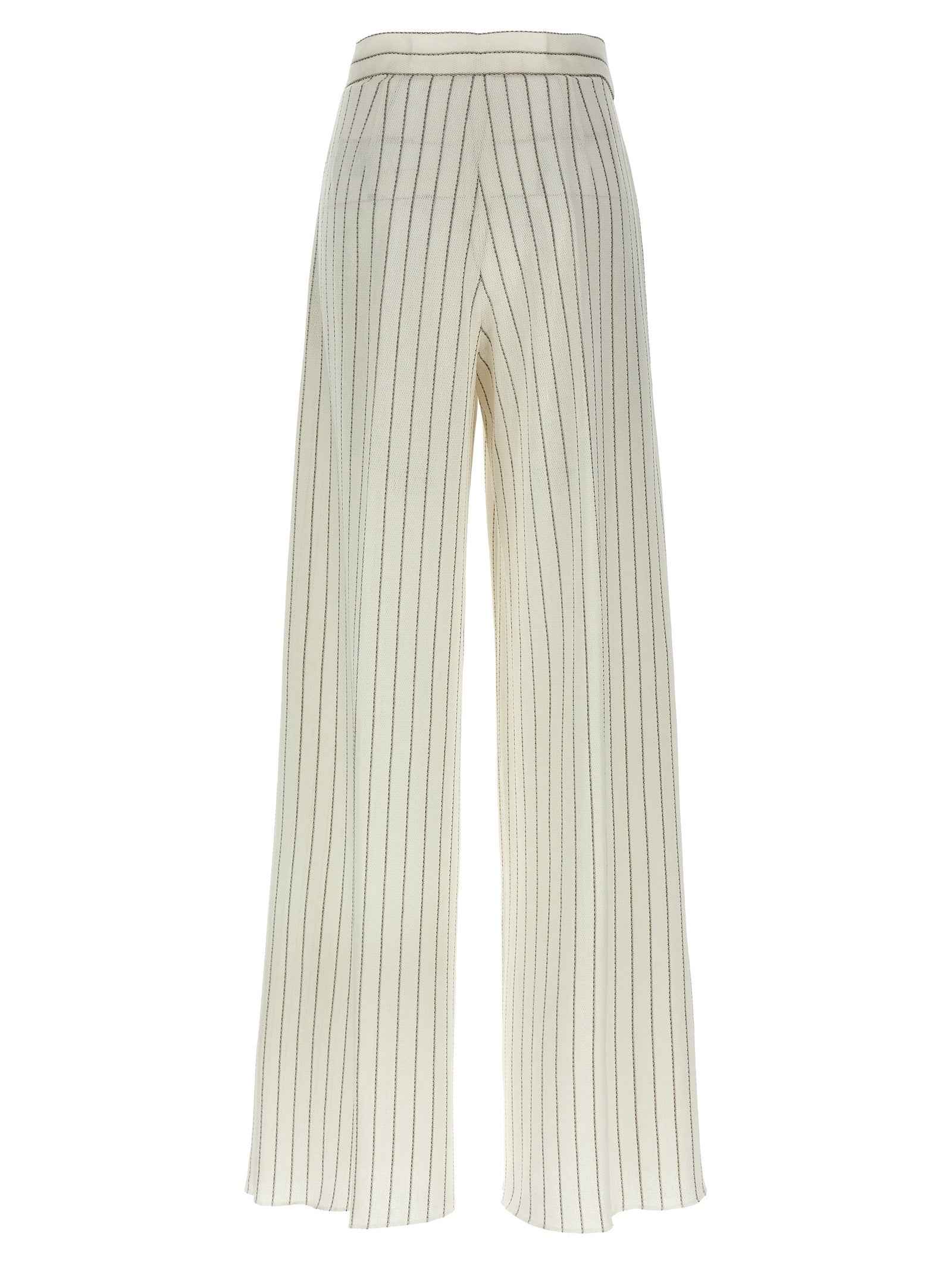 Max Mara White Cotton Casual Pants