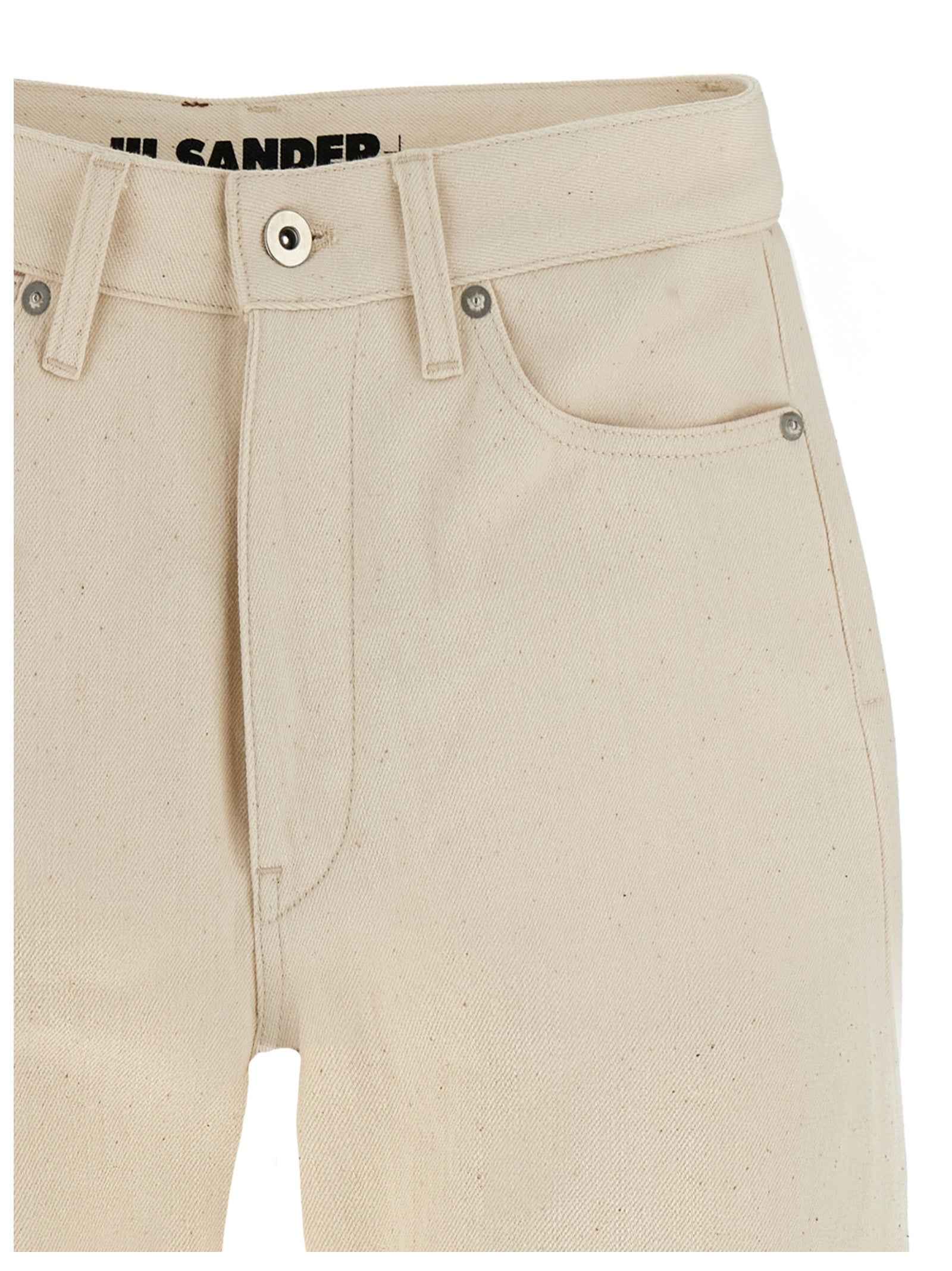 Jil Sander Beige Cotton Jeans Denim