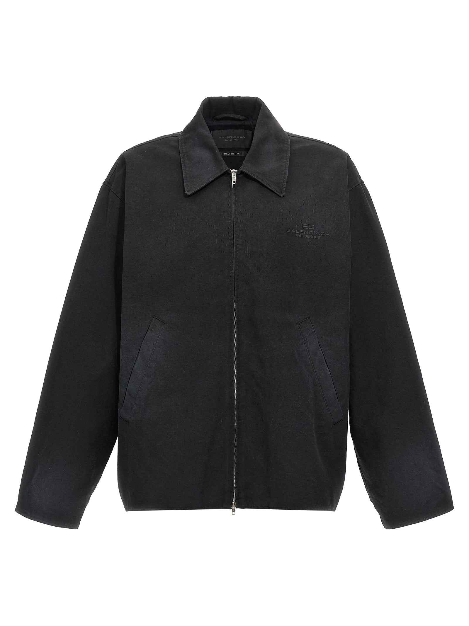 Balenciaga Black Cotton Full-Length Jacket