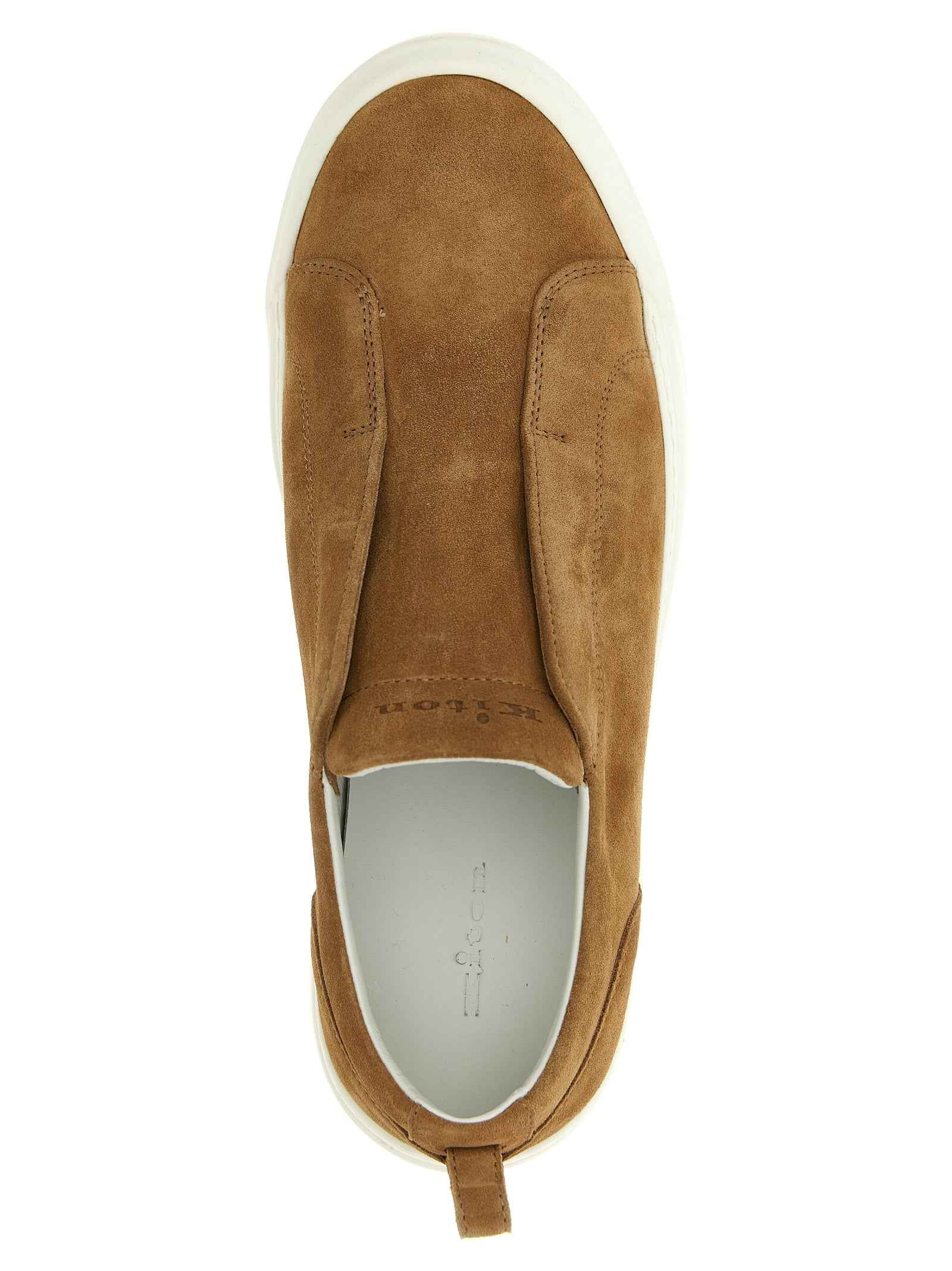 Kiton Brown Calfskin Low Top Sneakers