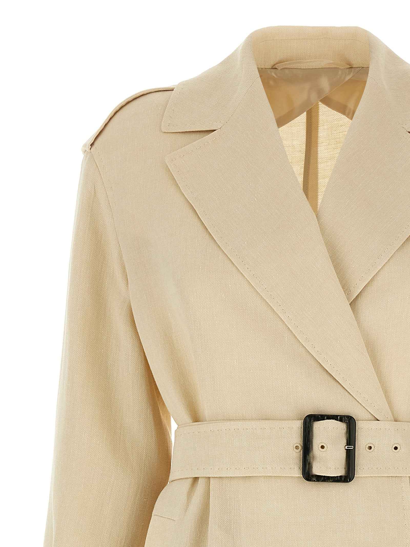 Max Mara Beige Flax Coat