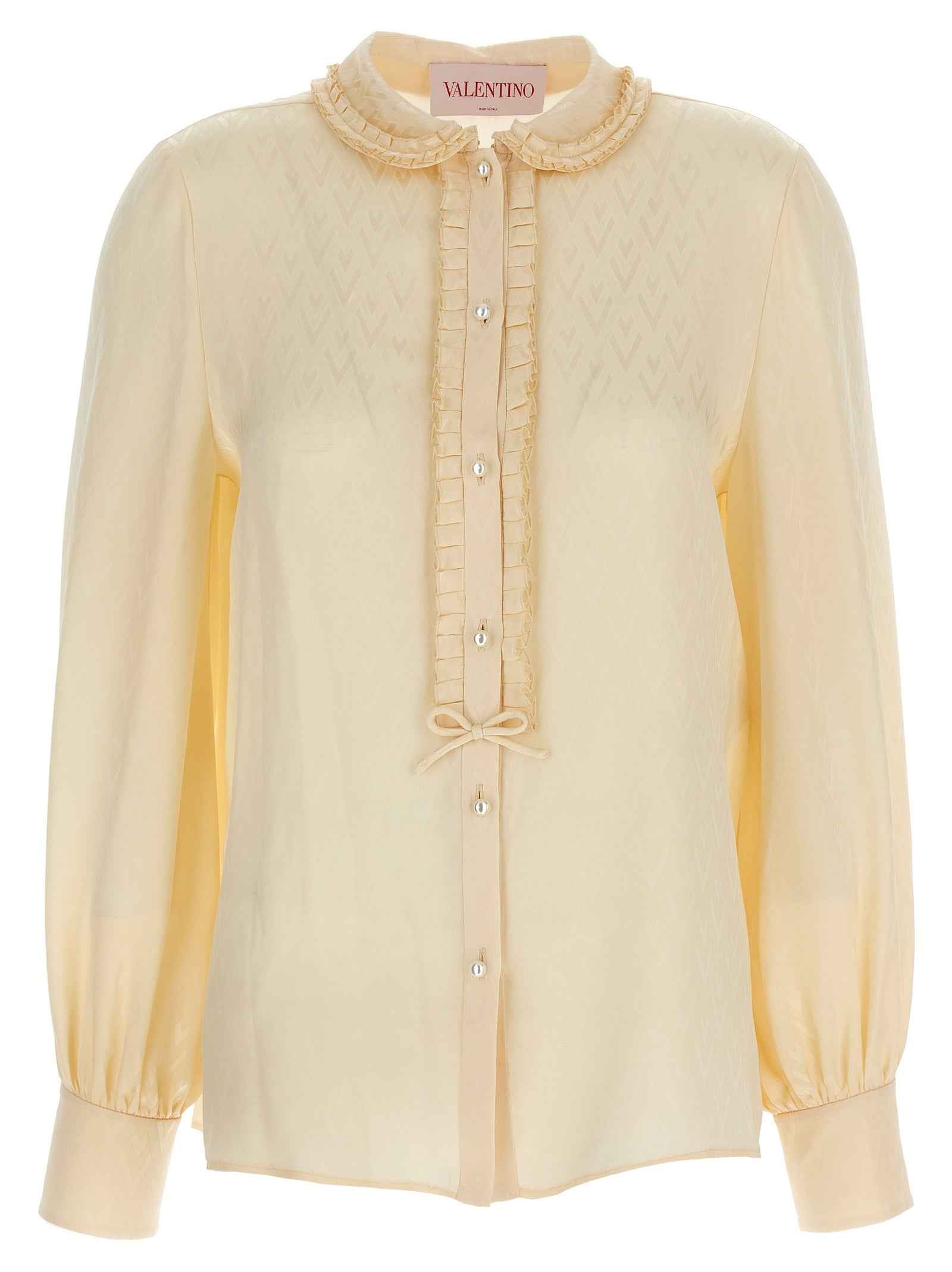 Valentino Garavani Beige Silk Blouse