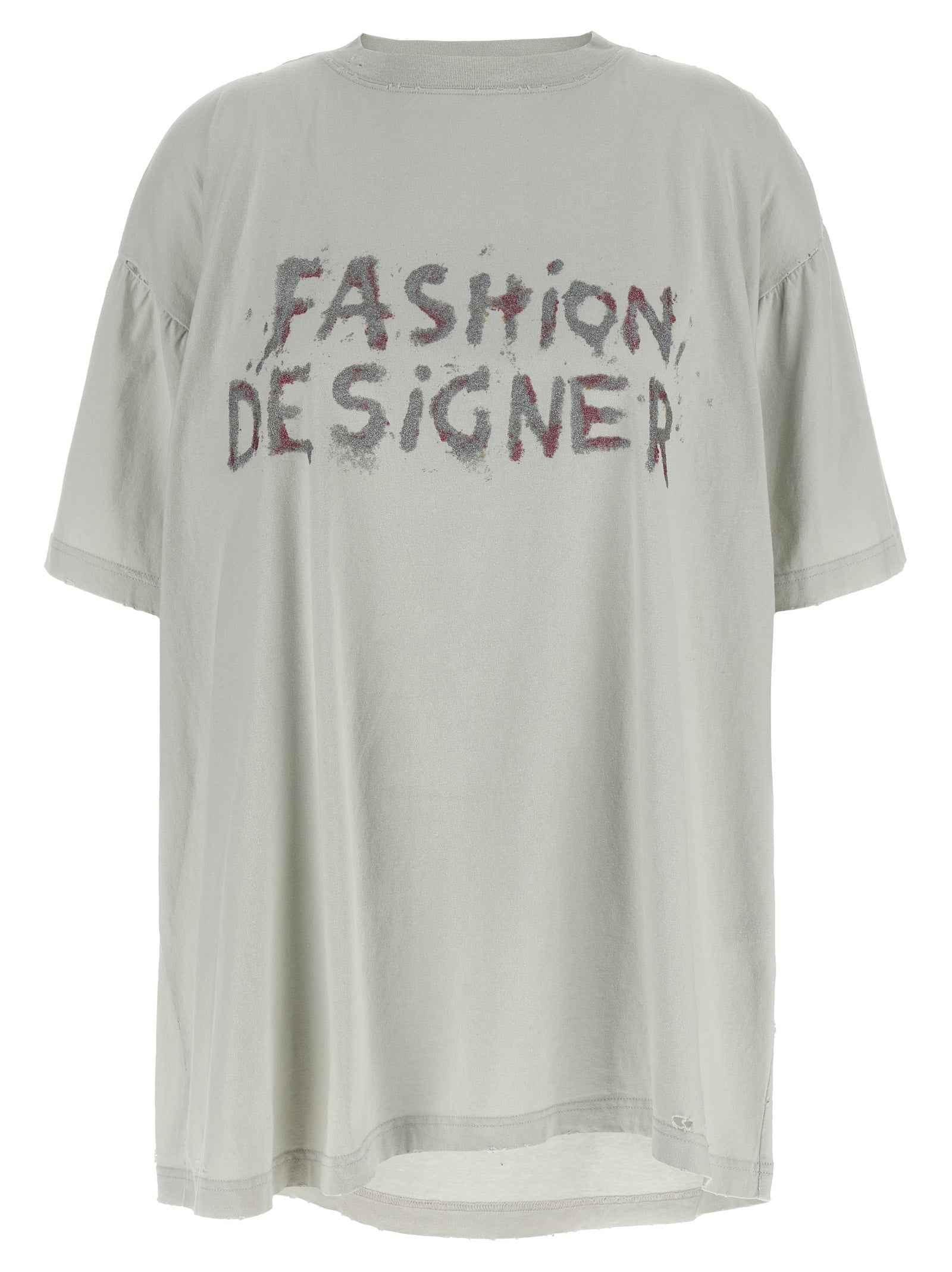 Balenciaga Gray Cotton T-Shirt