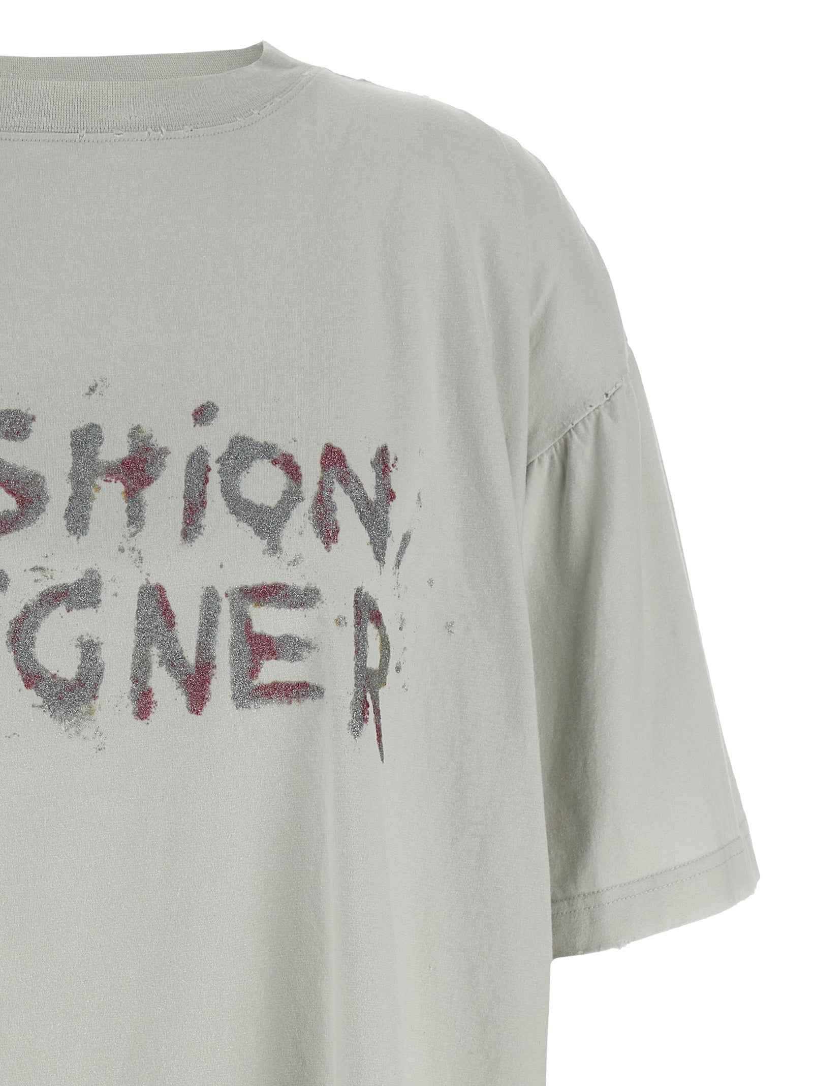 Balenciaga Gray Cotton T-Shirt