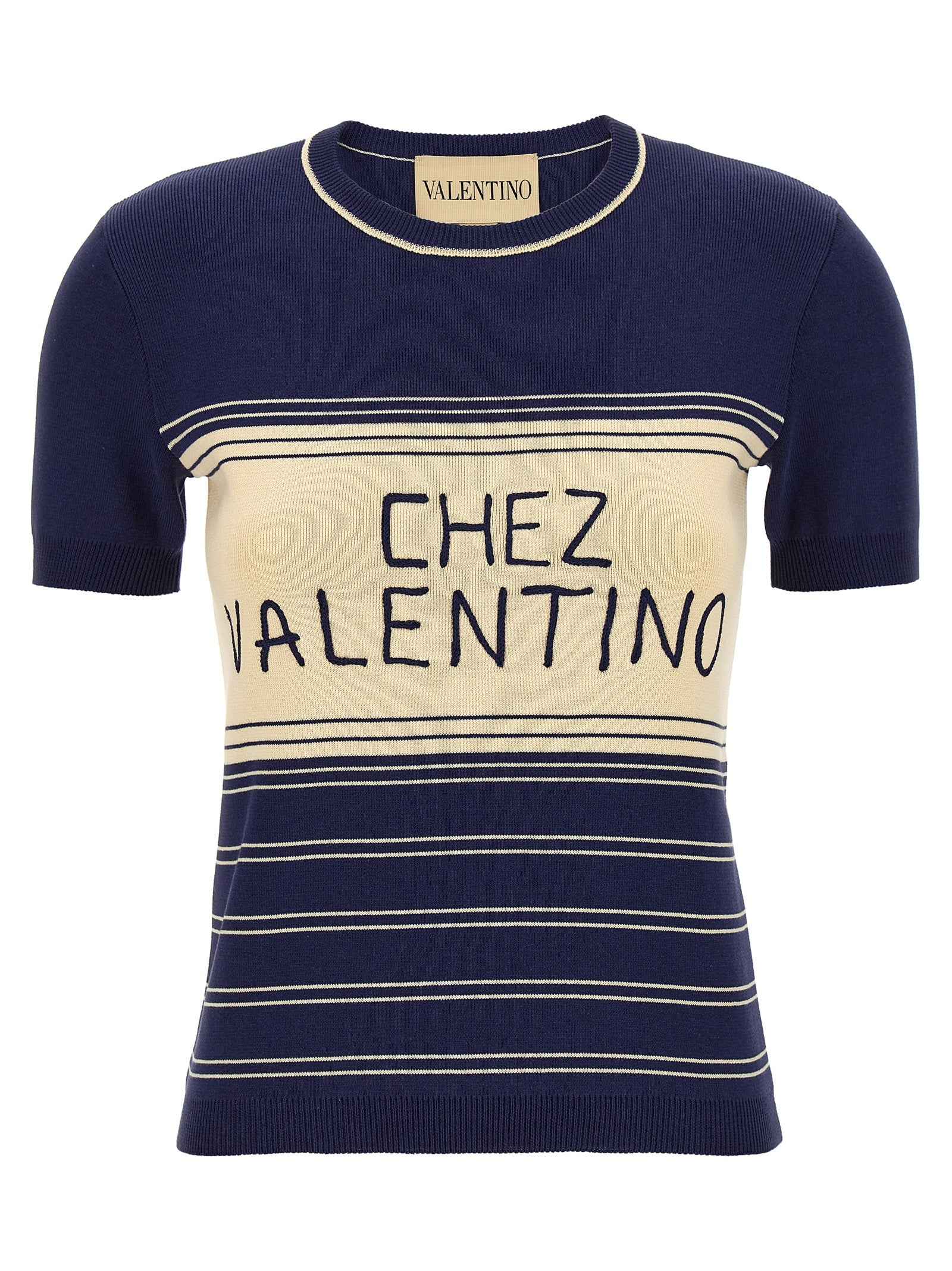 Valentino Garavani Blue Cotton T-Shirt