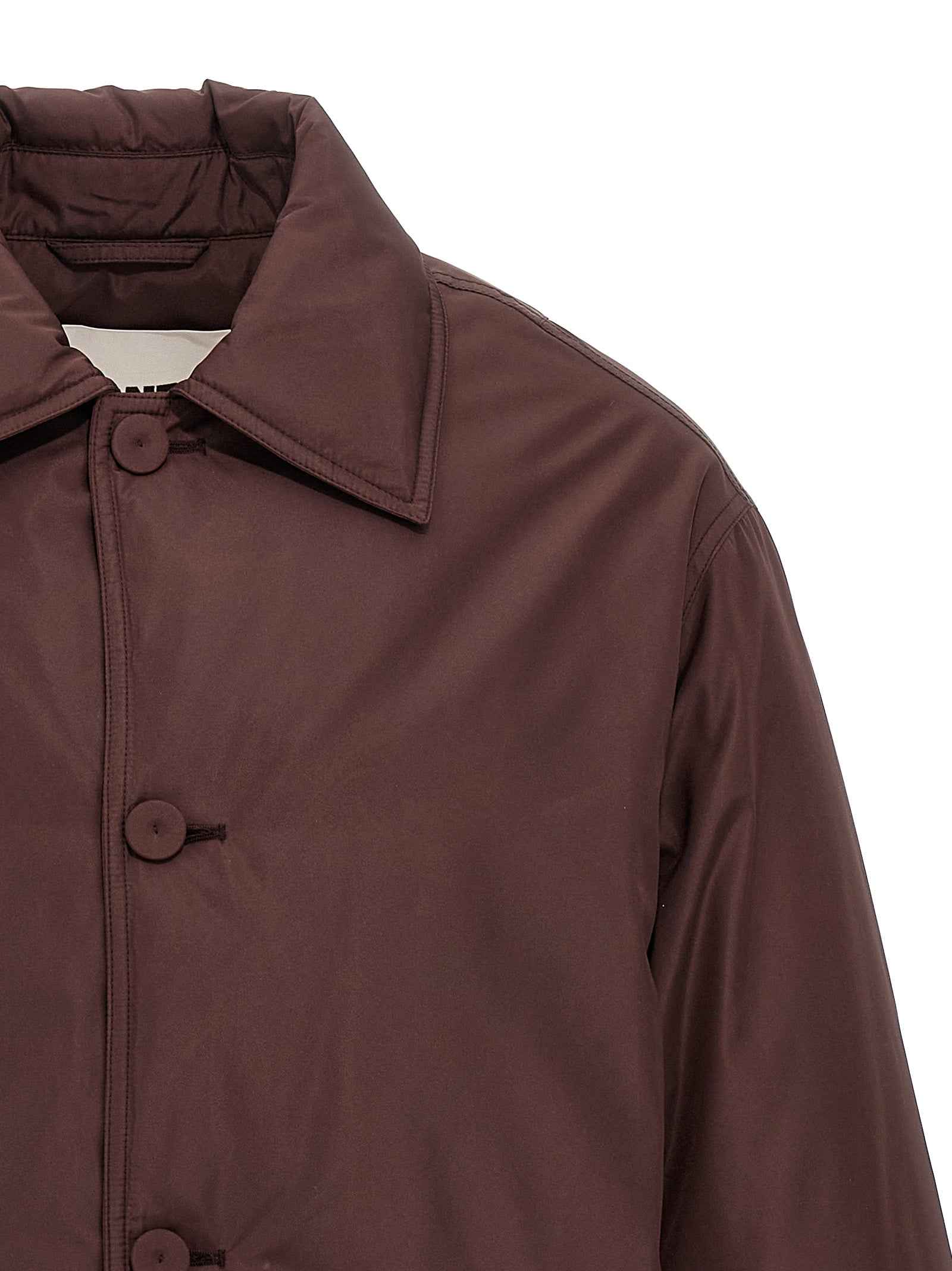 Jil Sander Brown Polyester Full-Length Jacket
