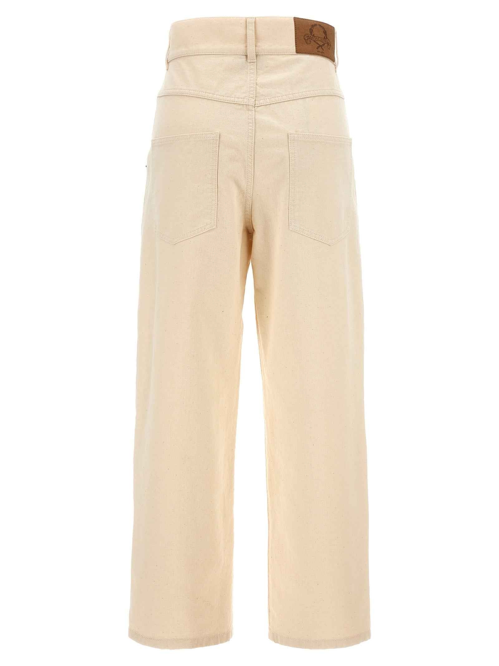 Moschino Beige Cotton Casual Pants