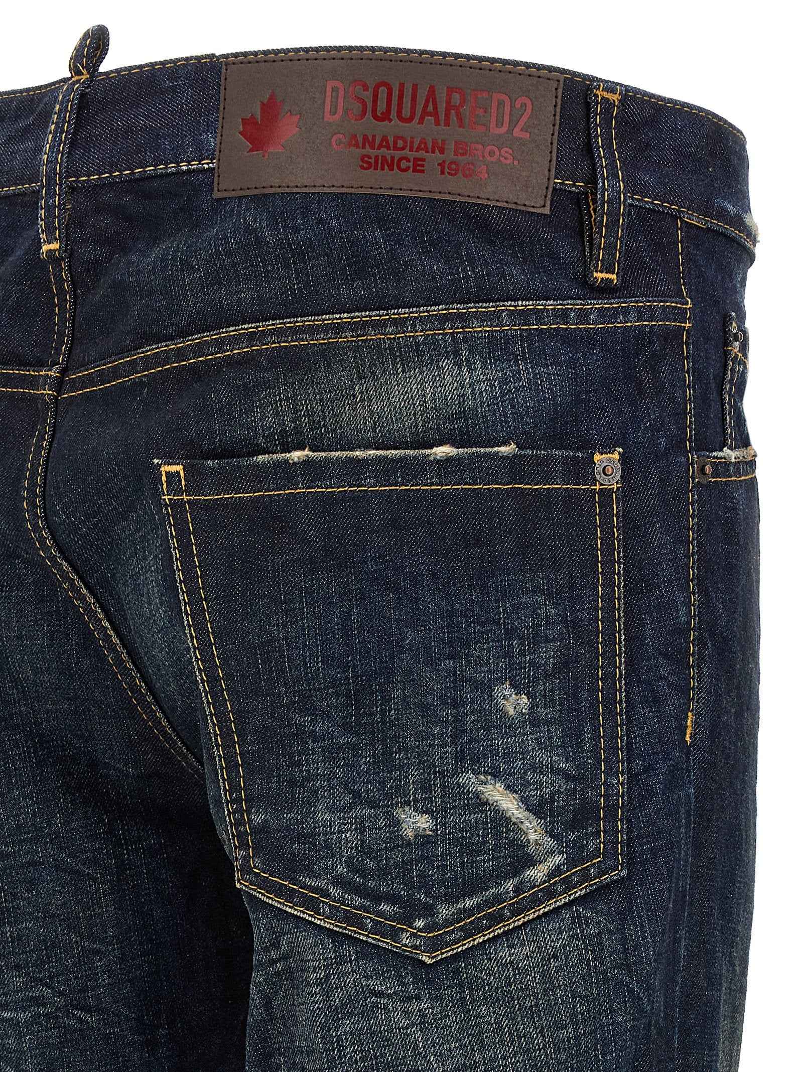 Dsquared² Blue Cotton Slim Fit Jeans