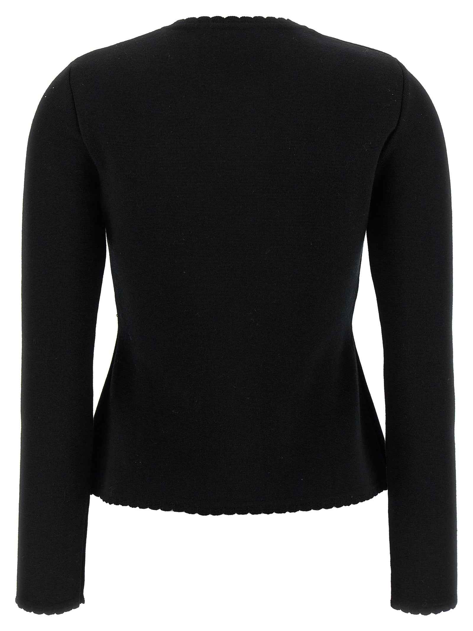 Moschino Black Virgin Wool Cardigan