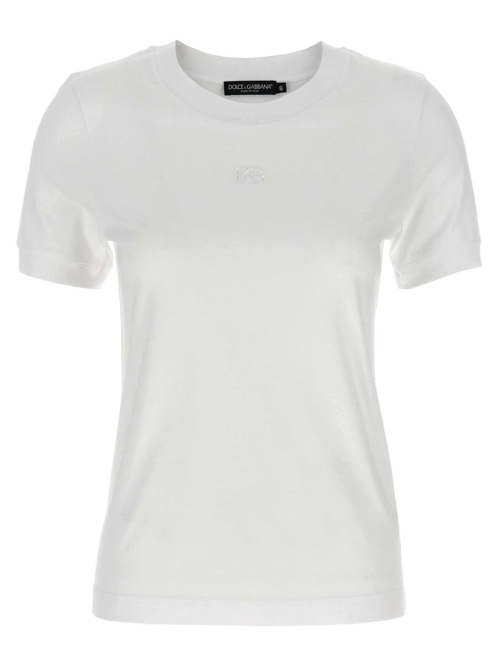 Dolce & Gabbana White Cotton T-Shirt