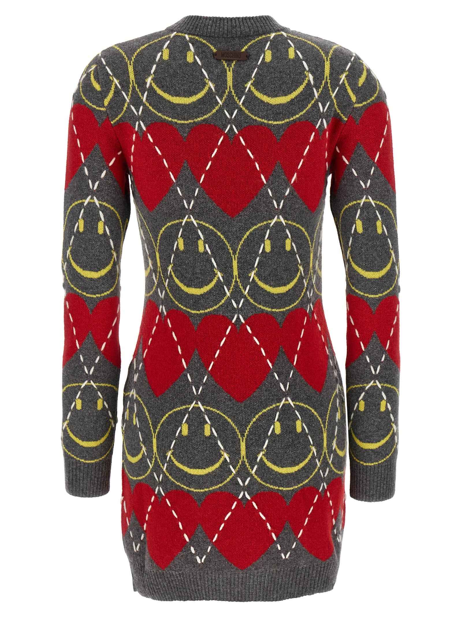 Moschino Multicolor Wool Short Dress