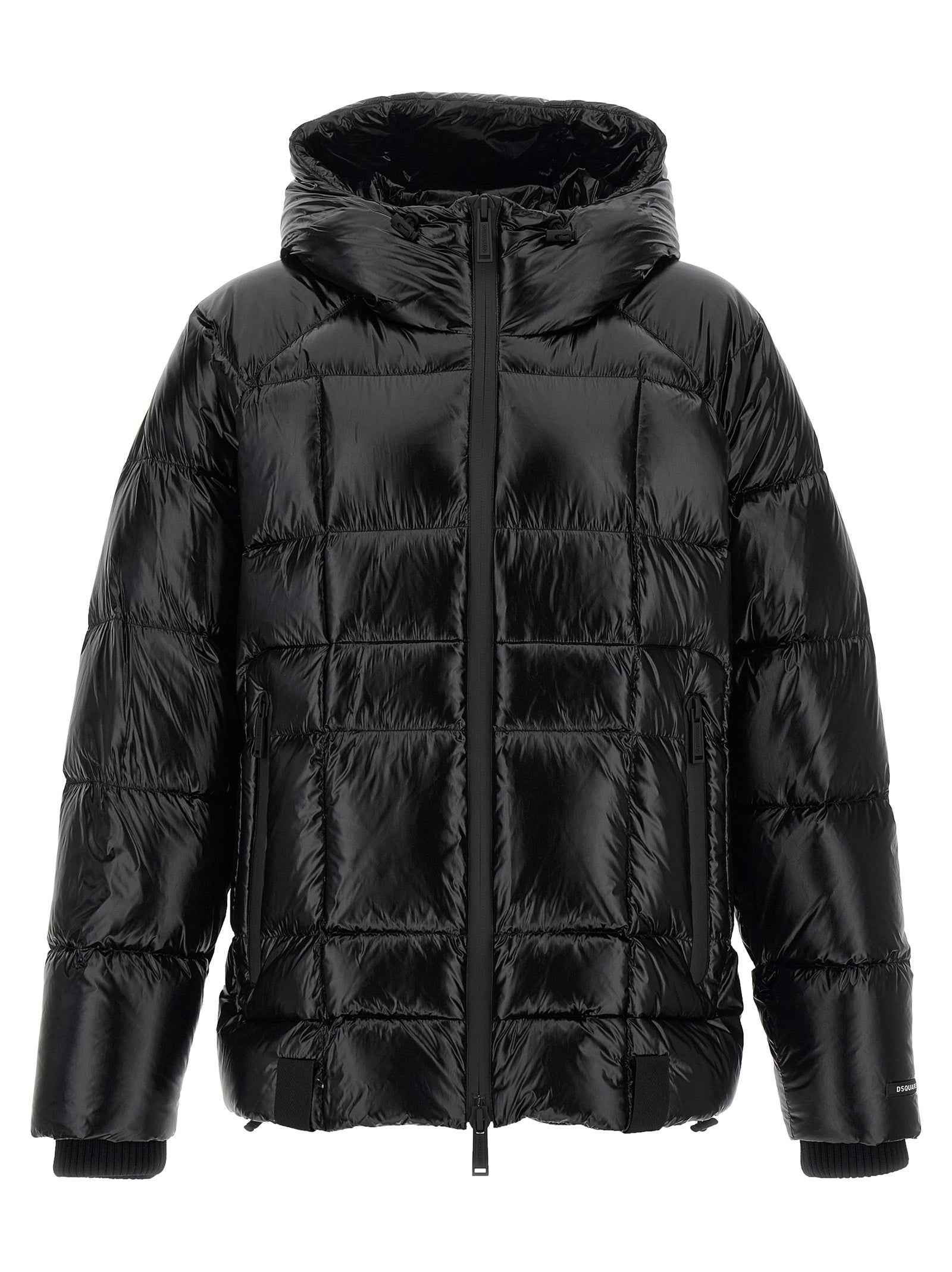 Dsquared² Black Polyamide Full-Length Jacket