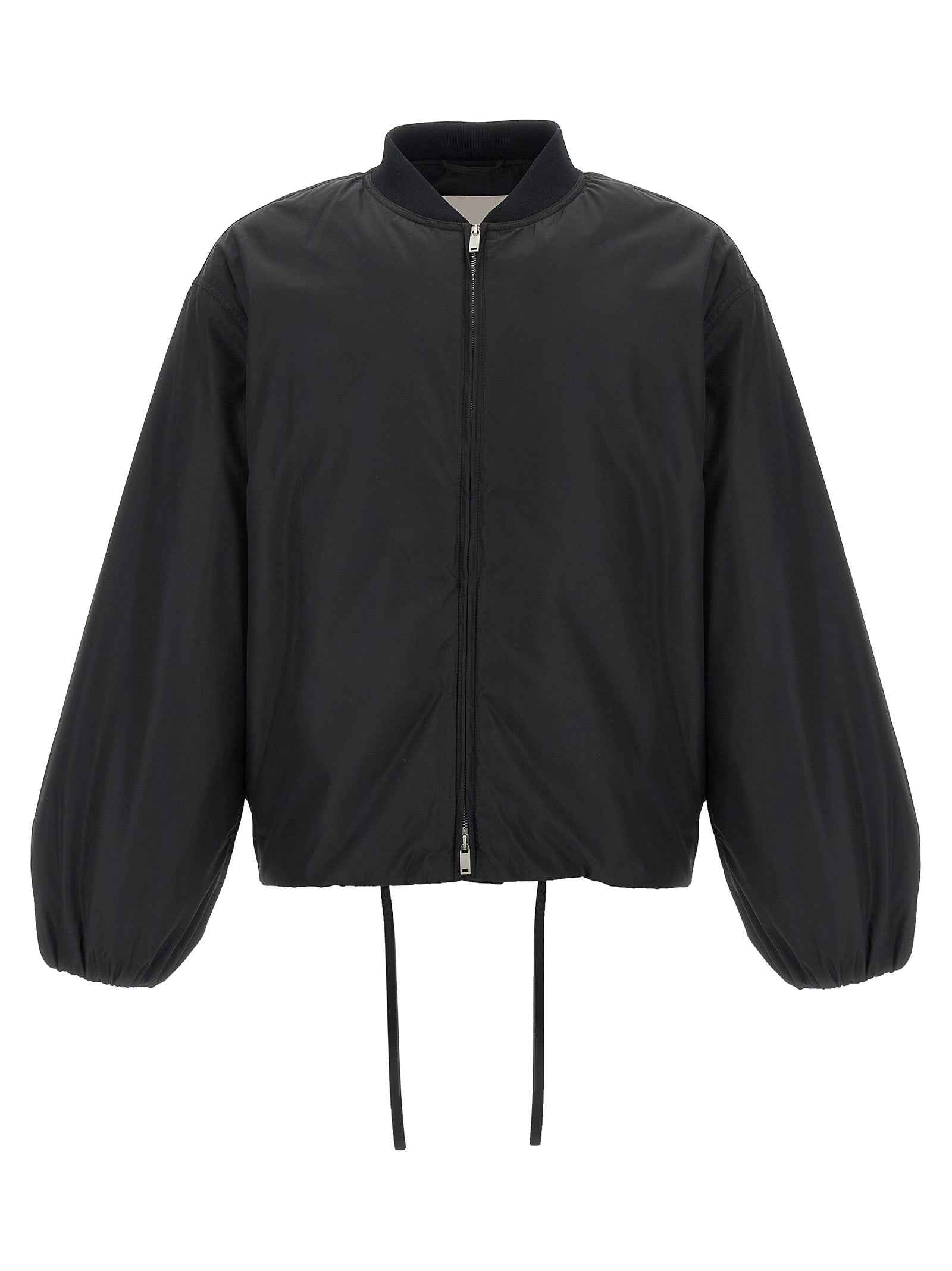 Jil Sander Black Polyester Bomber