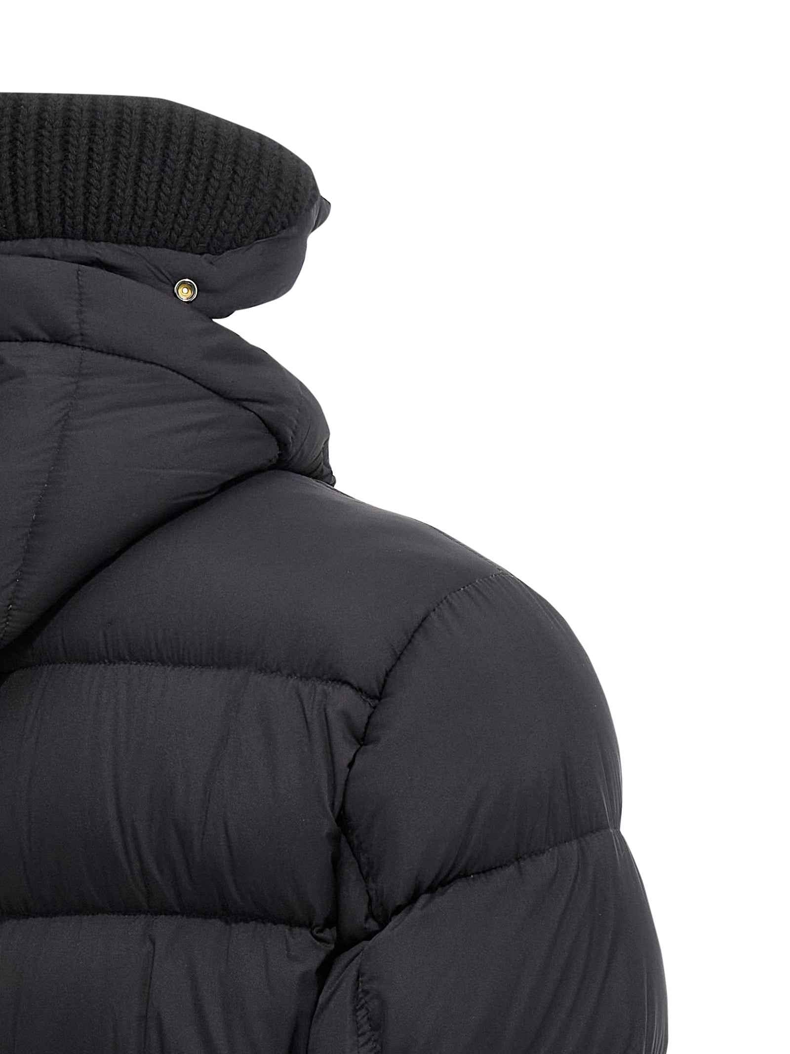 Herno Black Polyamide Coat