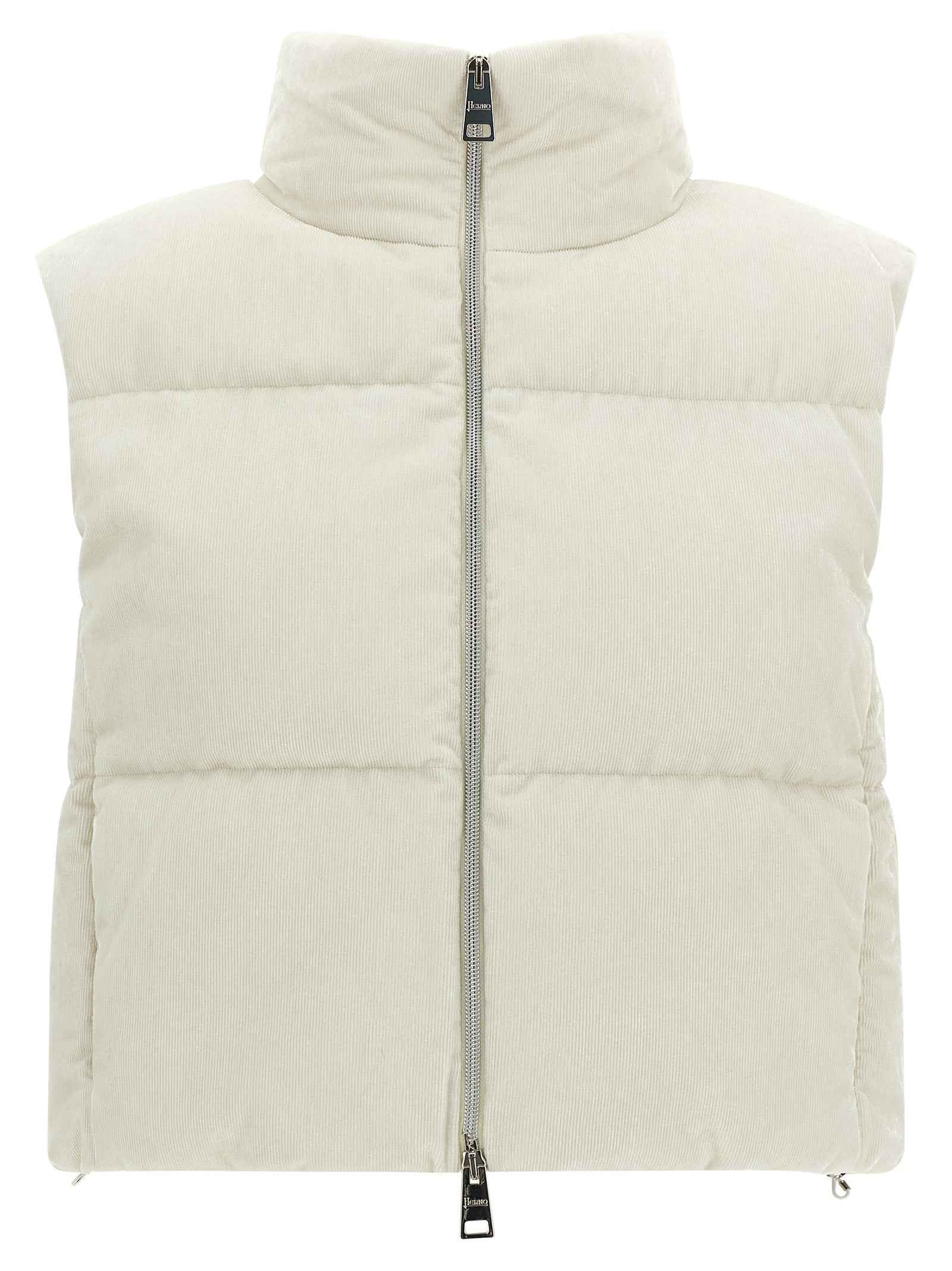 Herno White Viscose Sleeveless Jacket