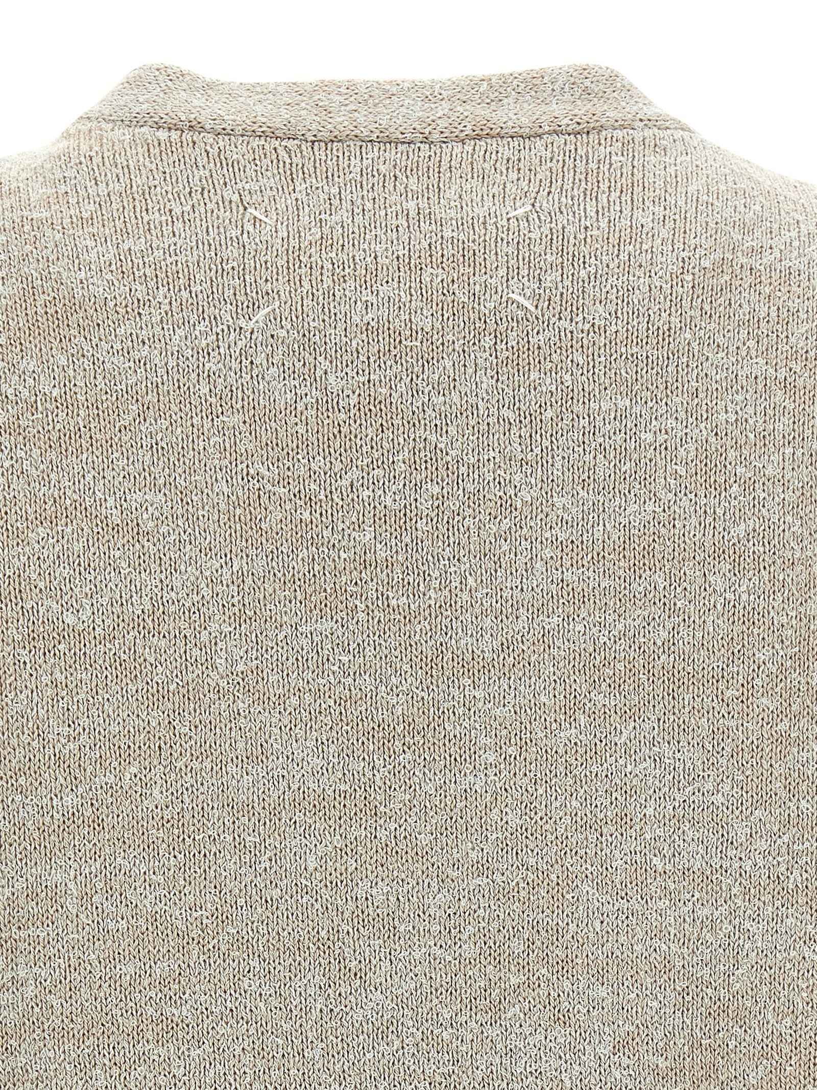 Maison Margiela Beige Cotton Sleeveles Sweater