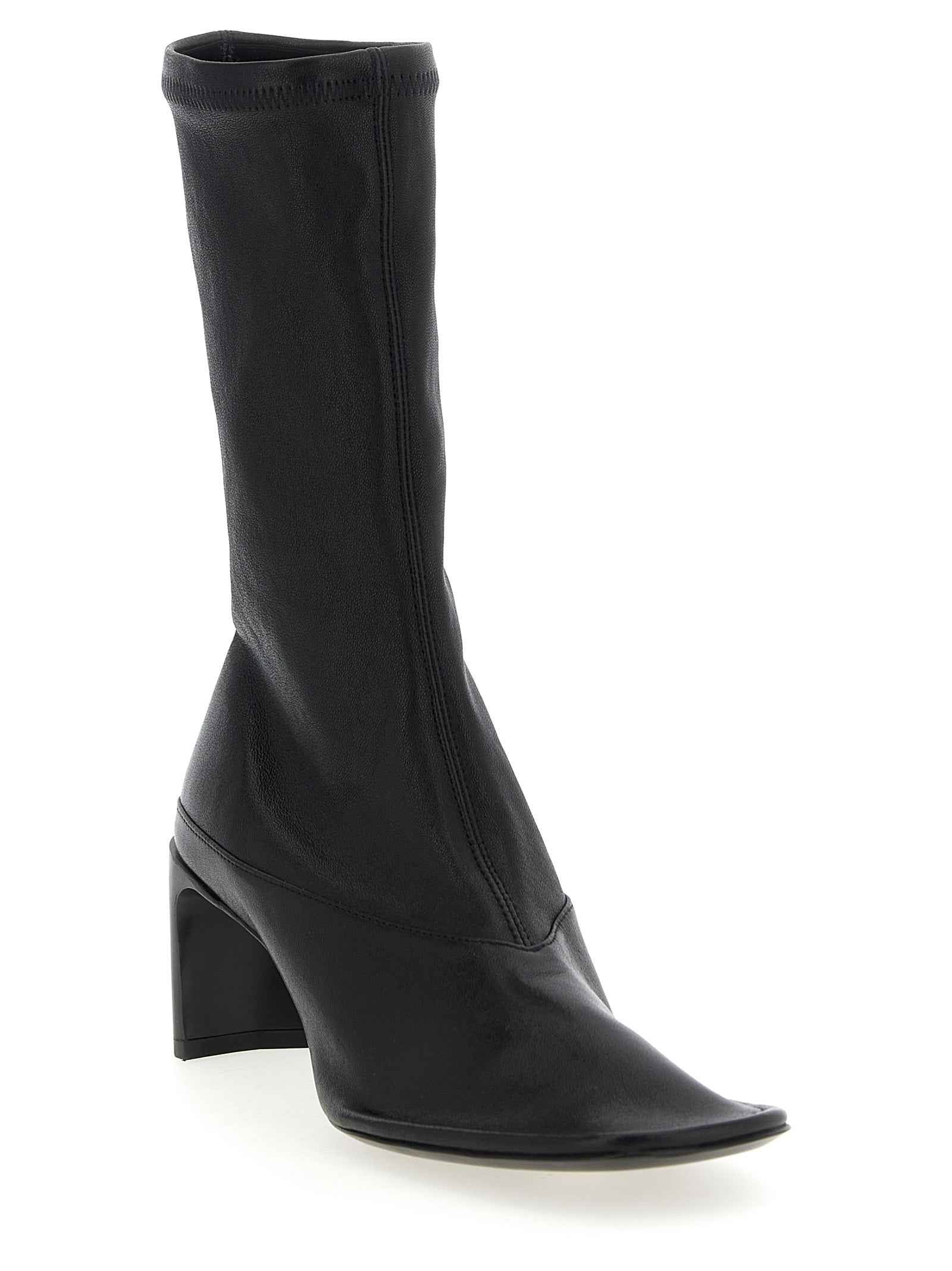 Jil Sander Black Lamb Leather Ankle Boots