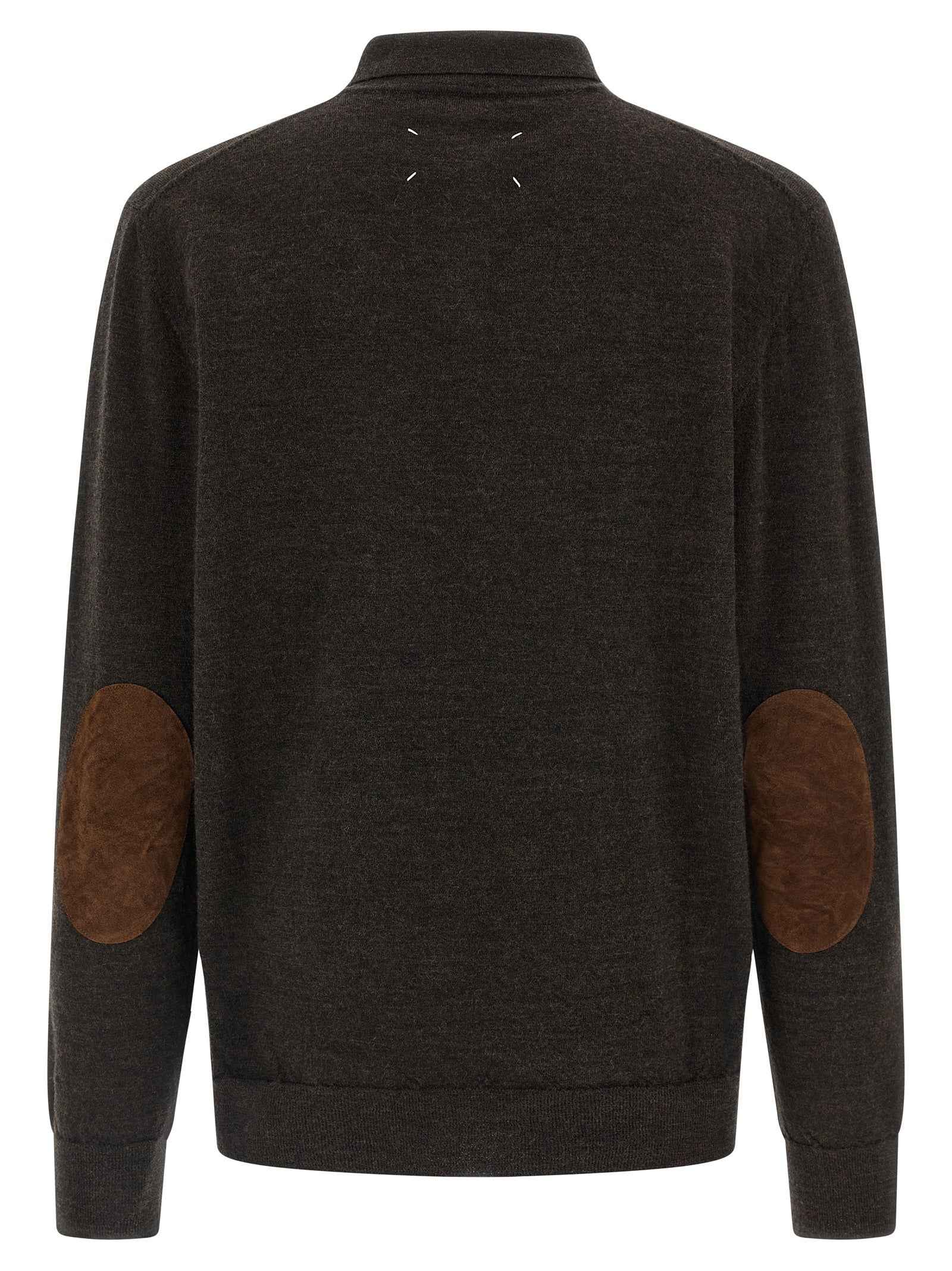 Maison Margiela Brown Wool Polo Shirt