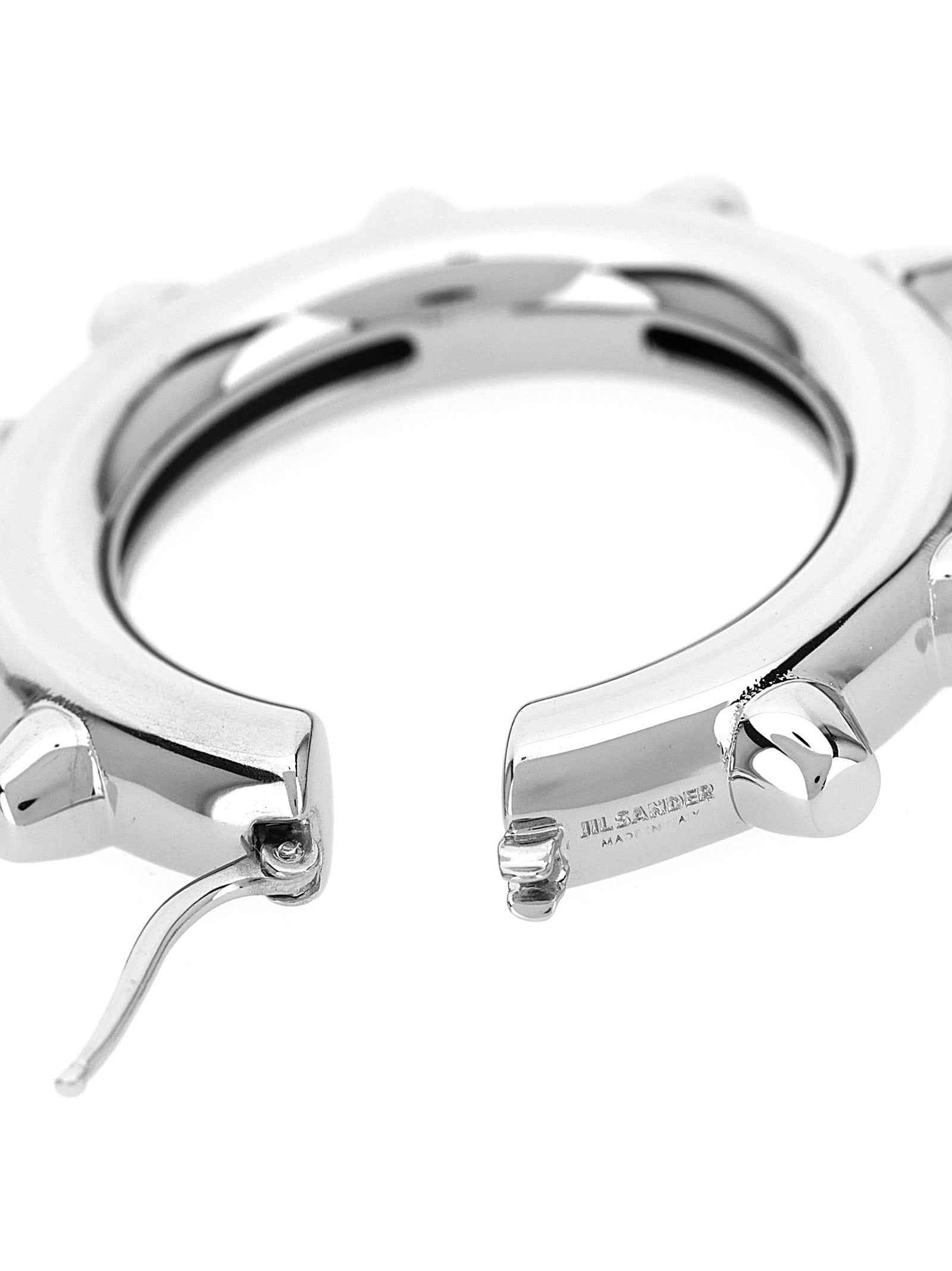 Jil Sander Silver Brass Earrings