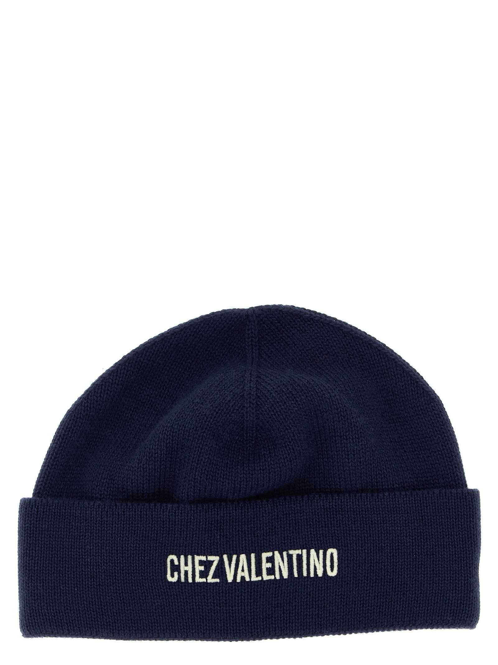 Valentino Garavani Blue Cotton Beanie