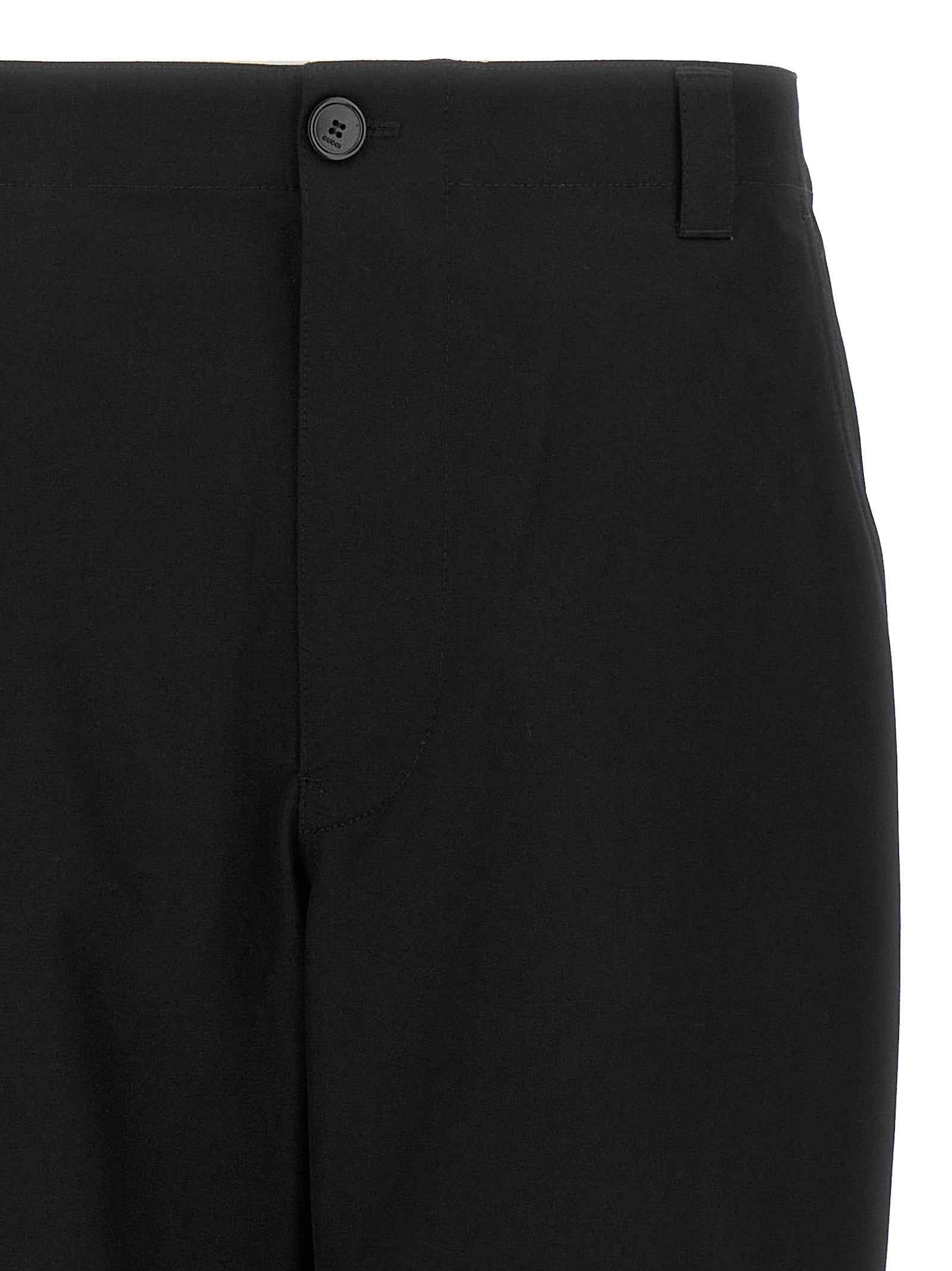 Gucci Black Cotton Casual Pants