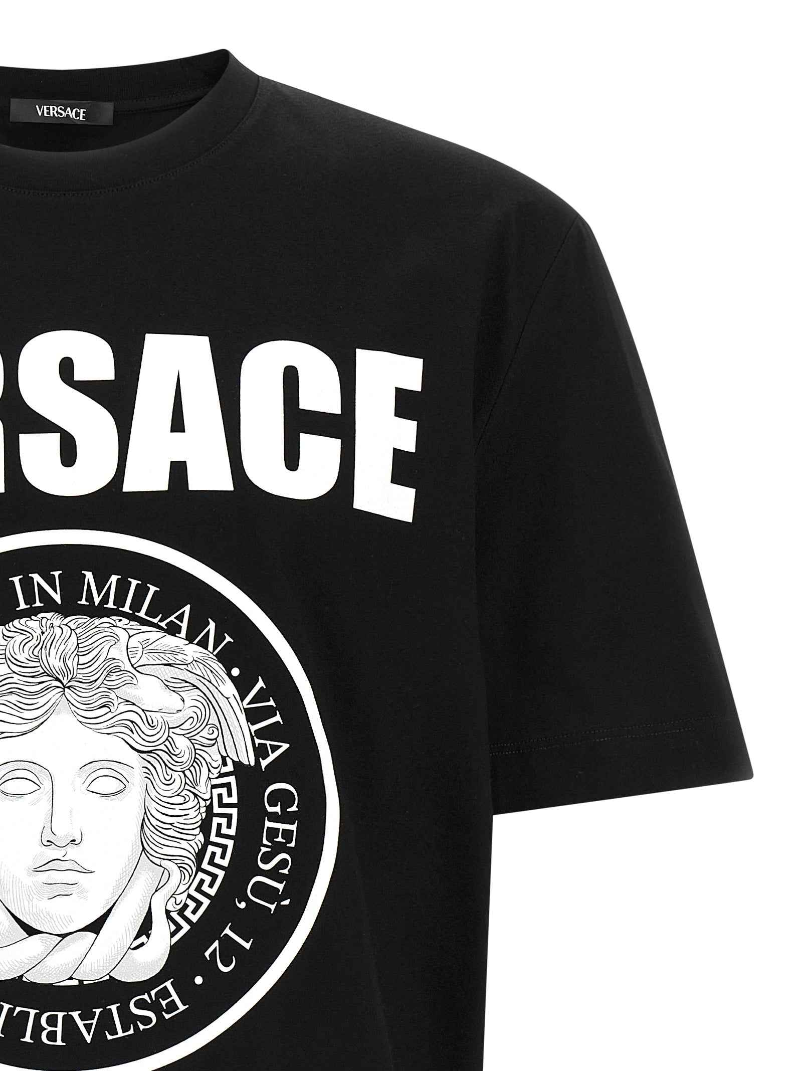 Versace Bicolor Cotton T-Shirt