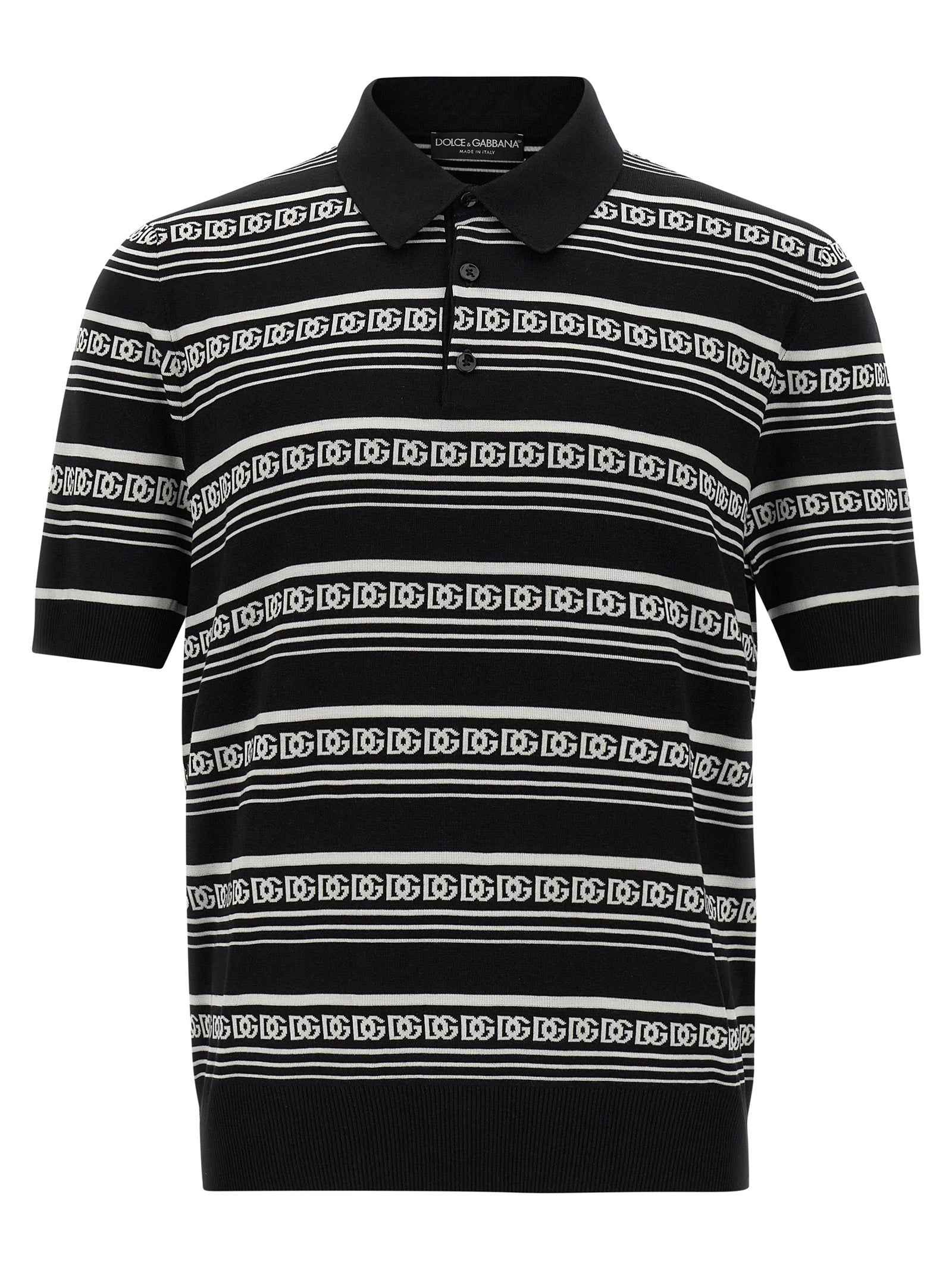 Dolce & Gabbana Bicolor Silk Polo Shirt