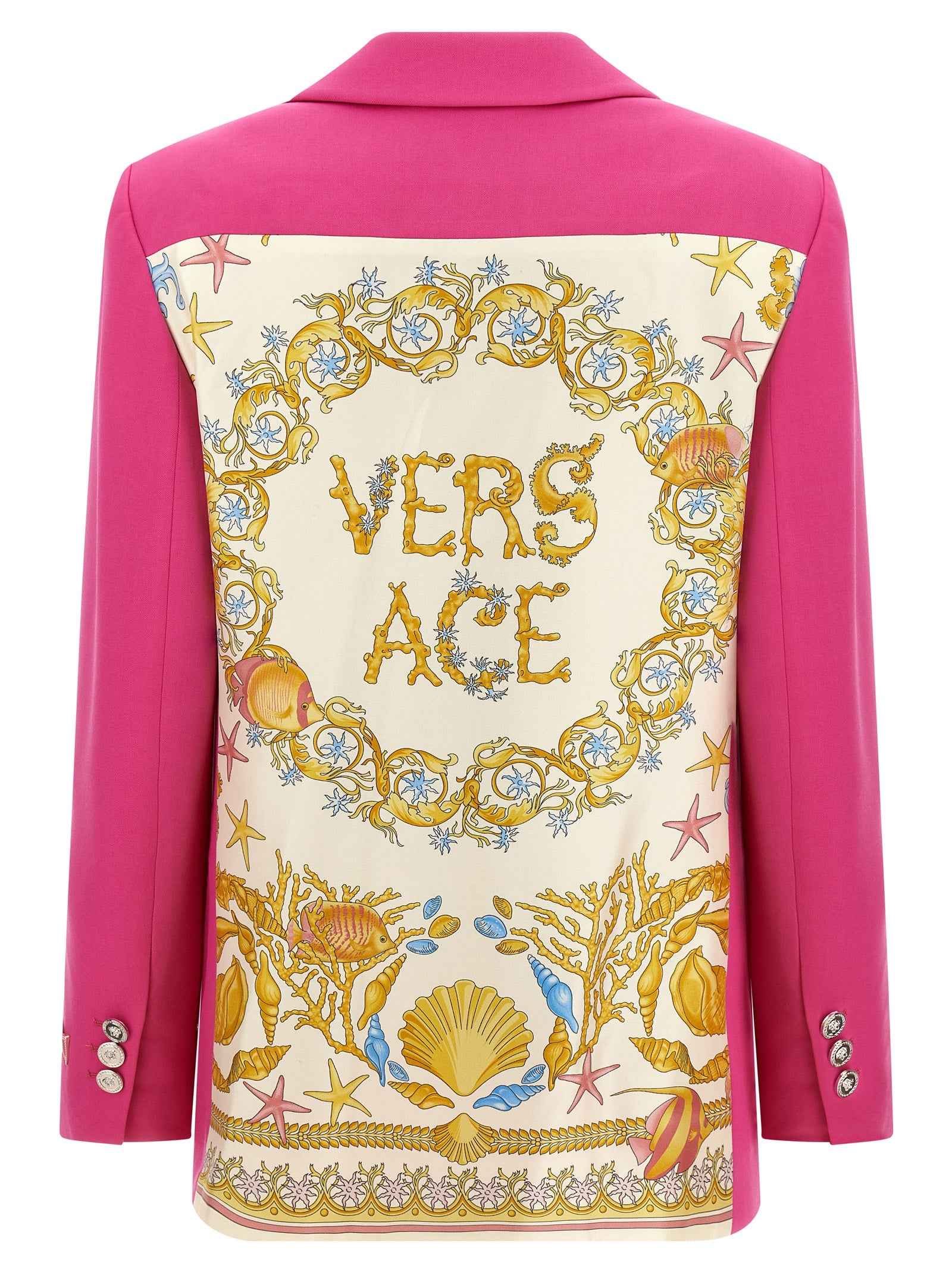 Versace Fuchsia Virgin Wool Blazer
