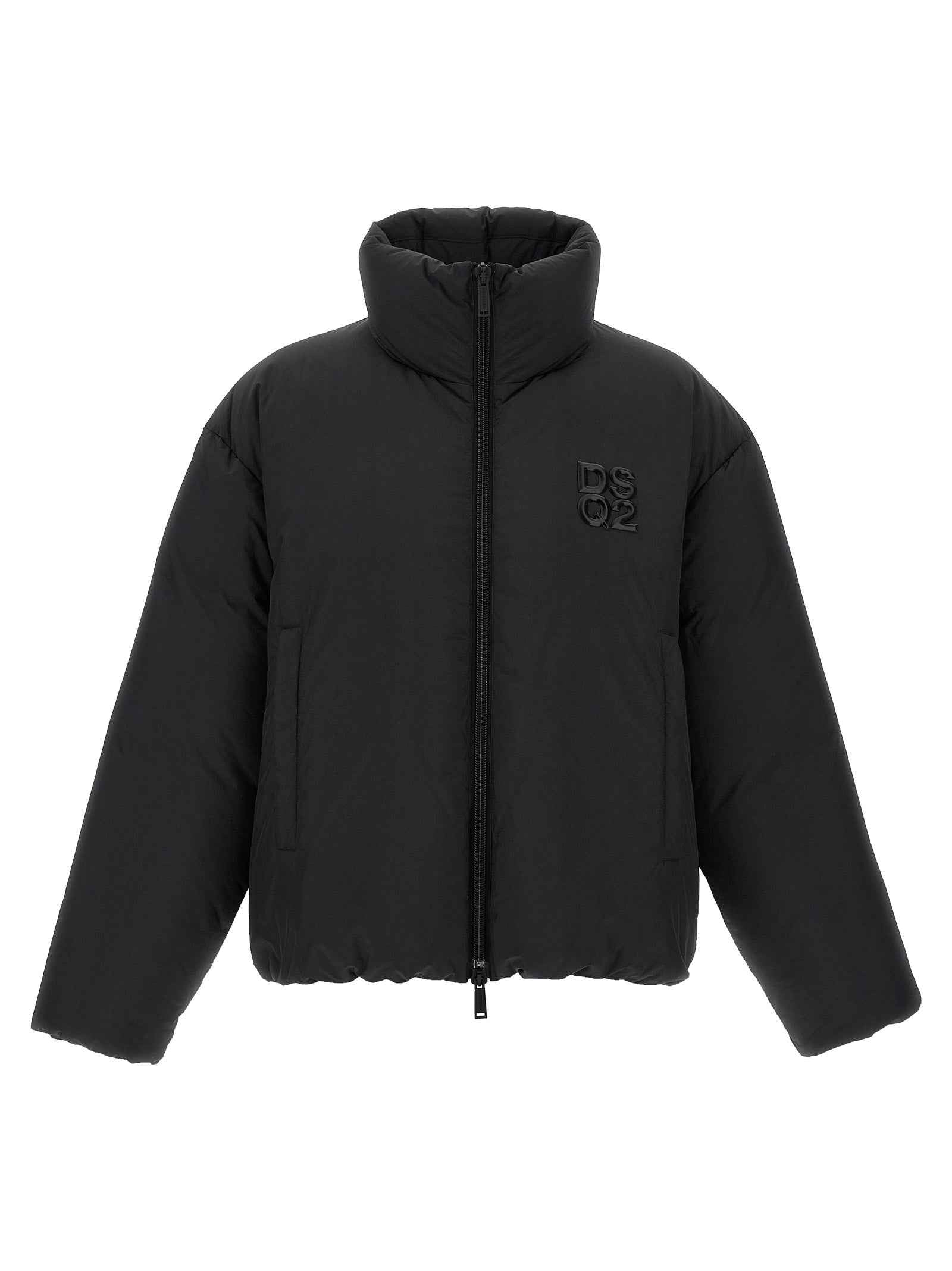 Dsquared² Black Polyester Full-Length Jacket