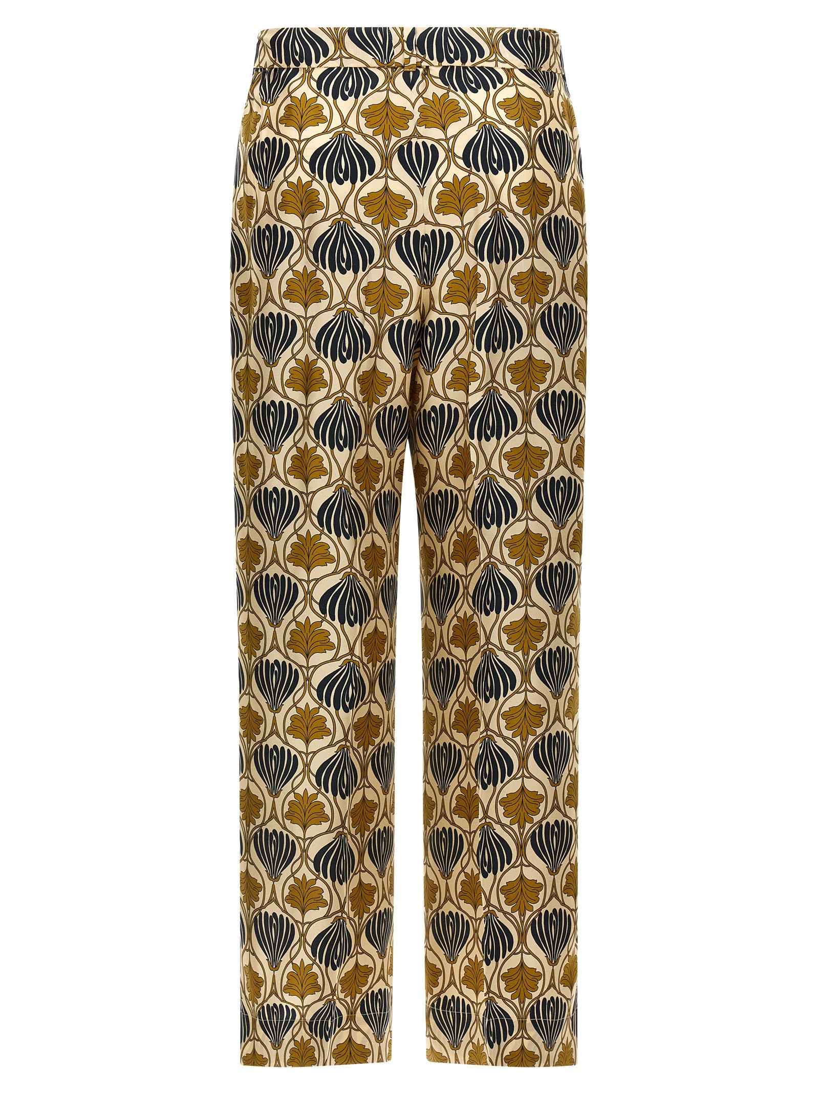 Max Mara Bicolor Silk Casual Pants