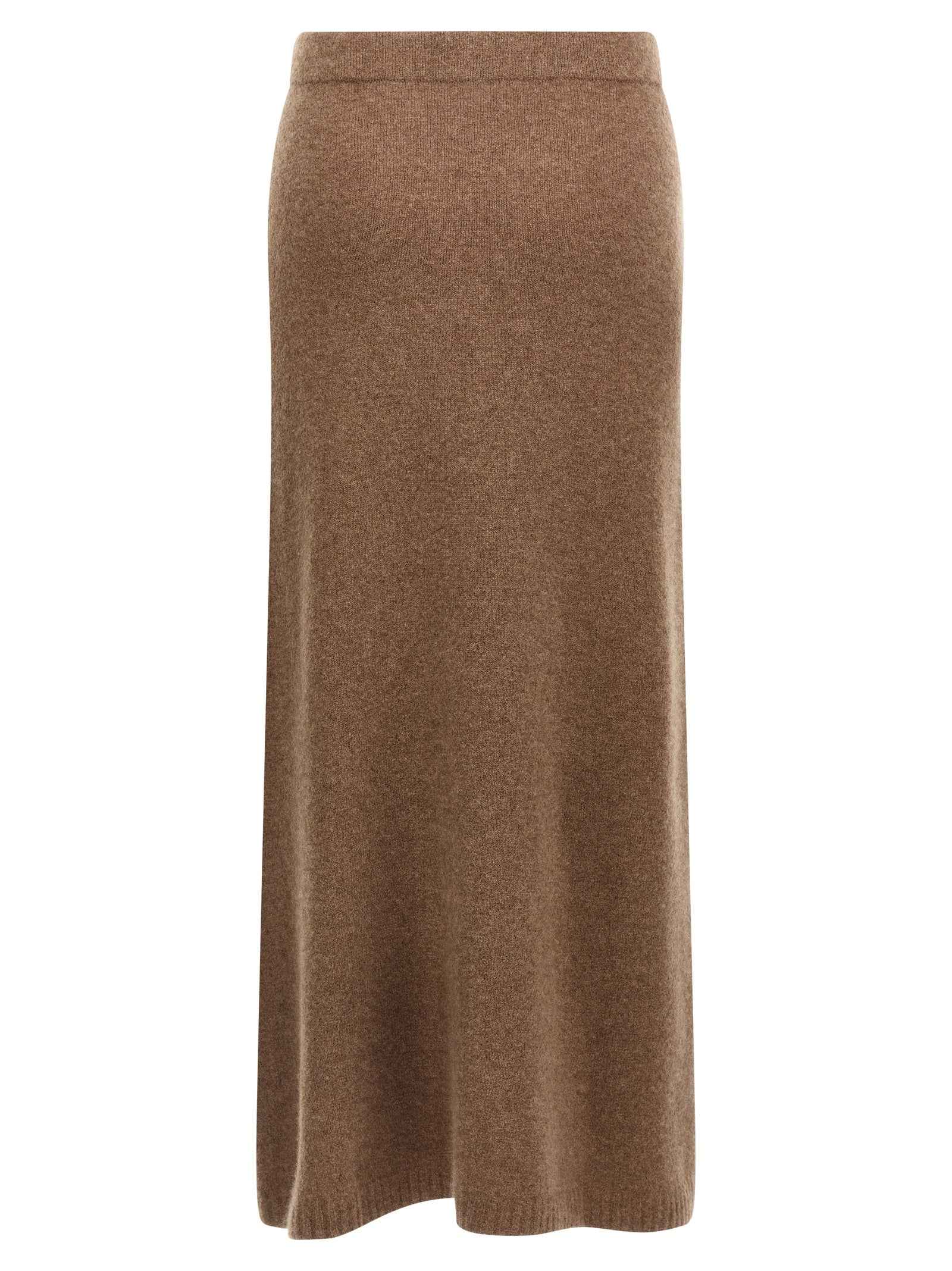 Max Mara Gray Cashmere Midi Skirt