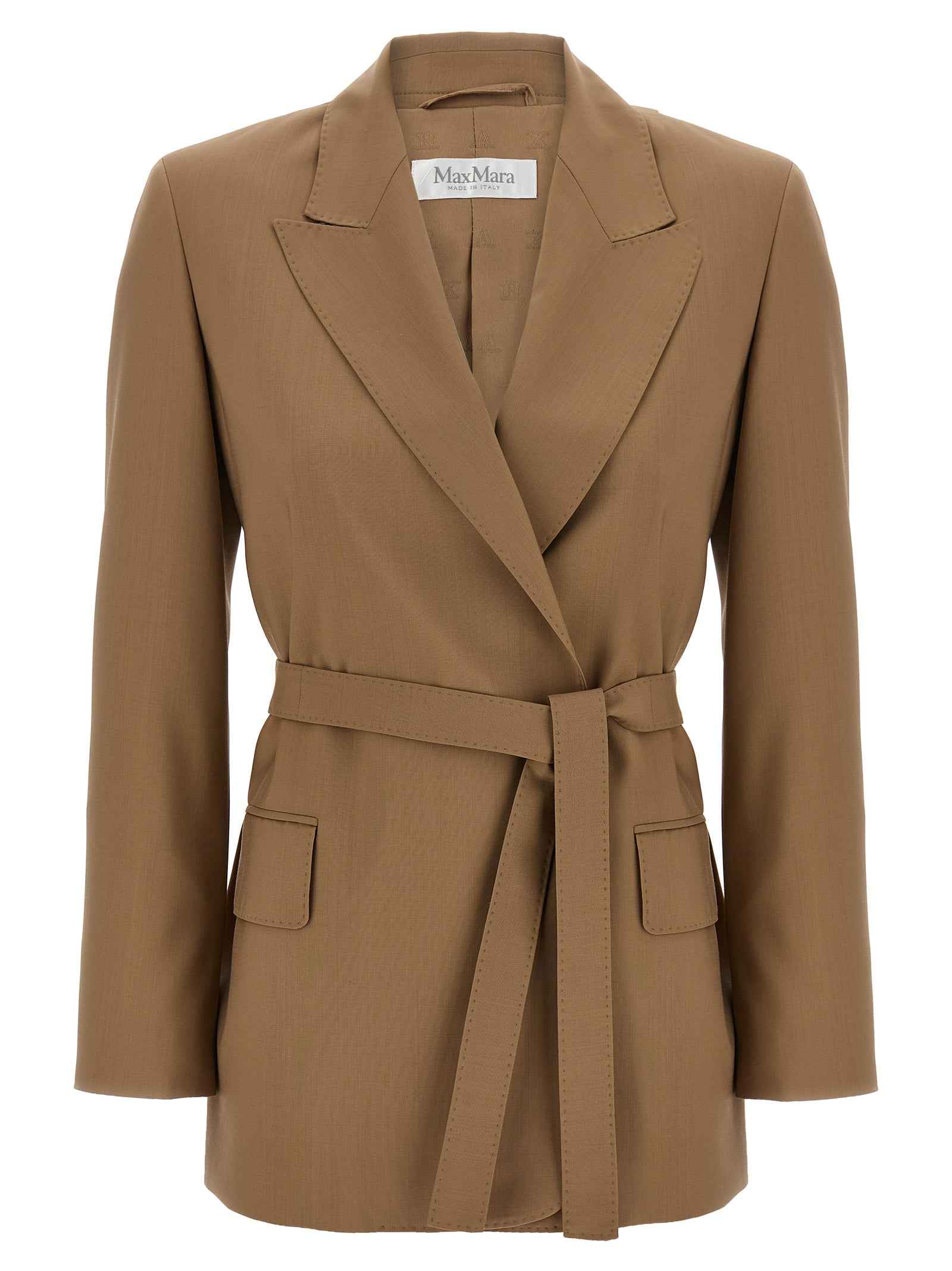 Max Mara Brown Virgin Wool Blazer
