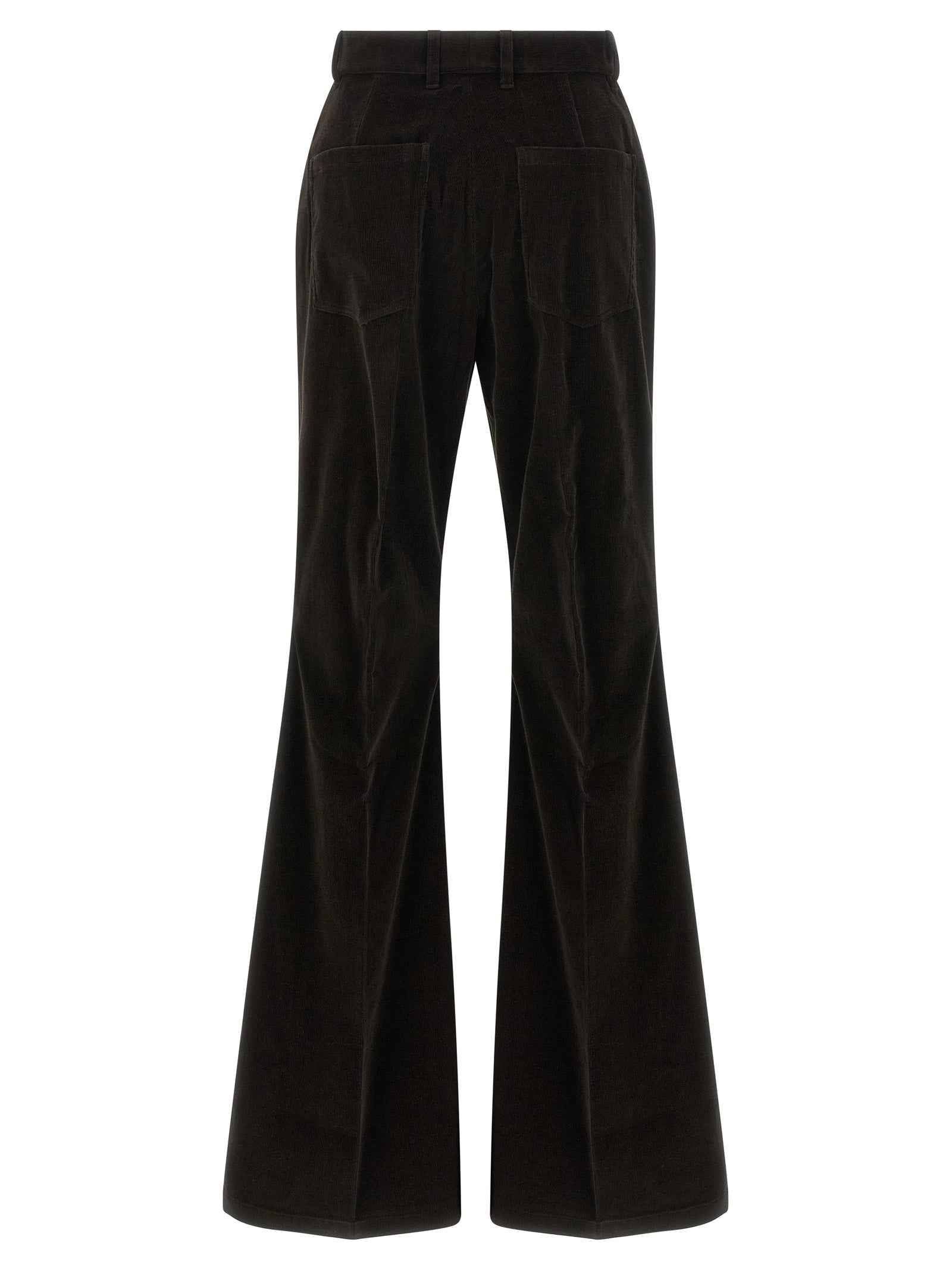 Ferragamo Brown Cotton Flared Pants