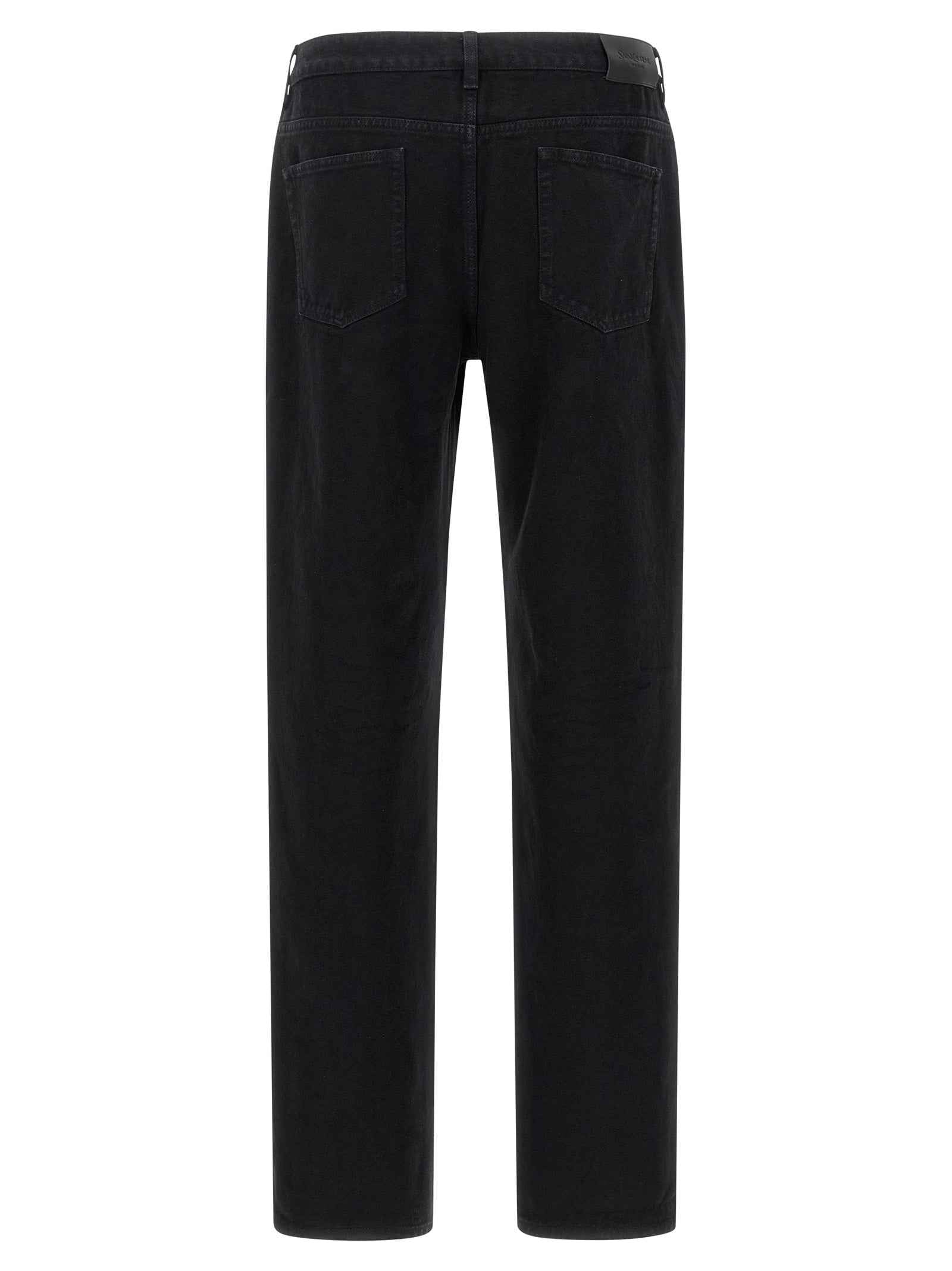 Saint Laurent Black Cotton Straight-Leg Jeans