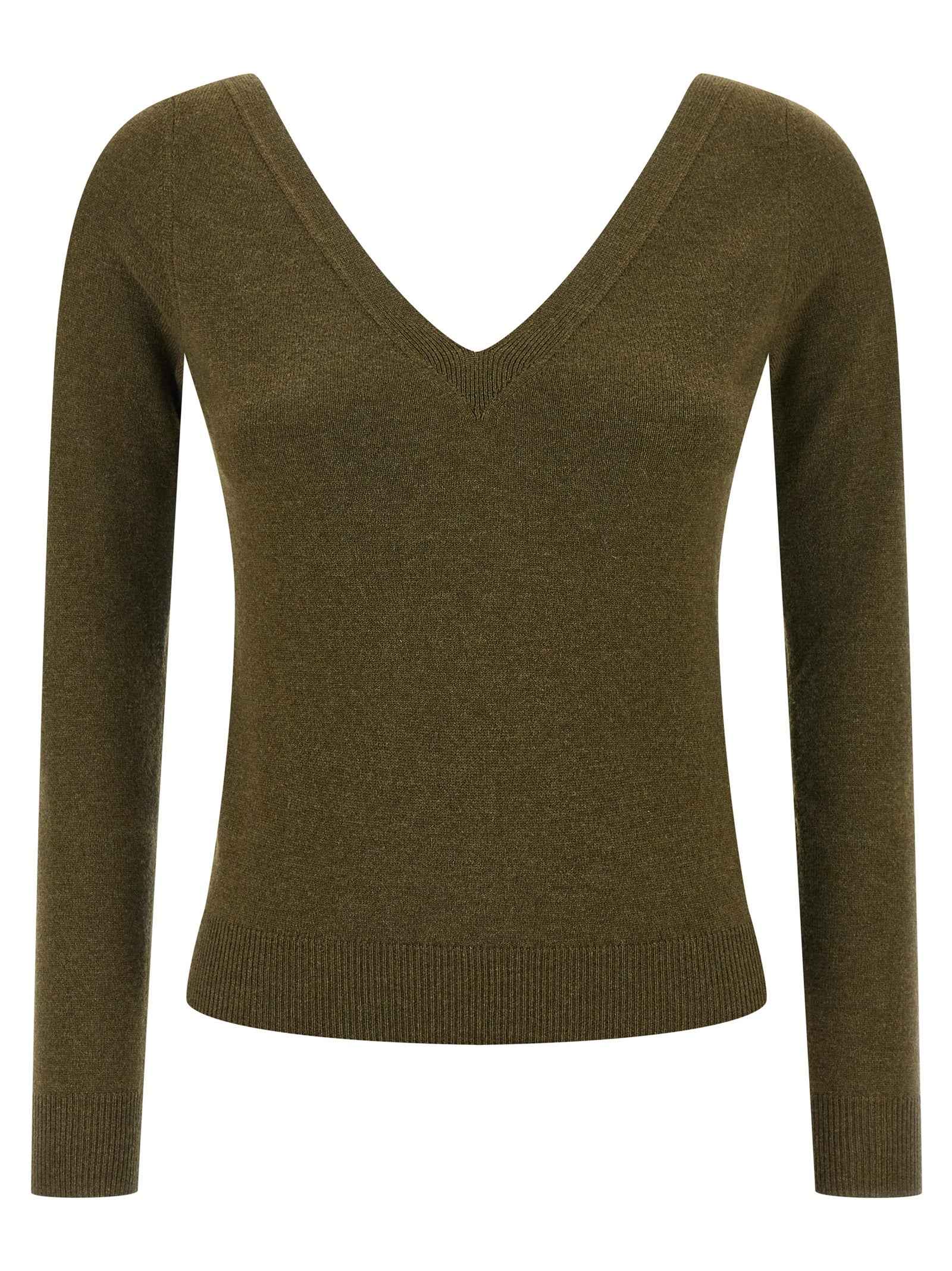 Saint Laurent Bicolor Cashmere Cardigan