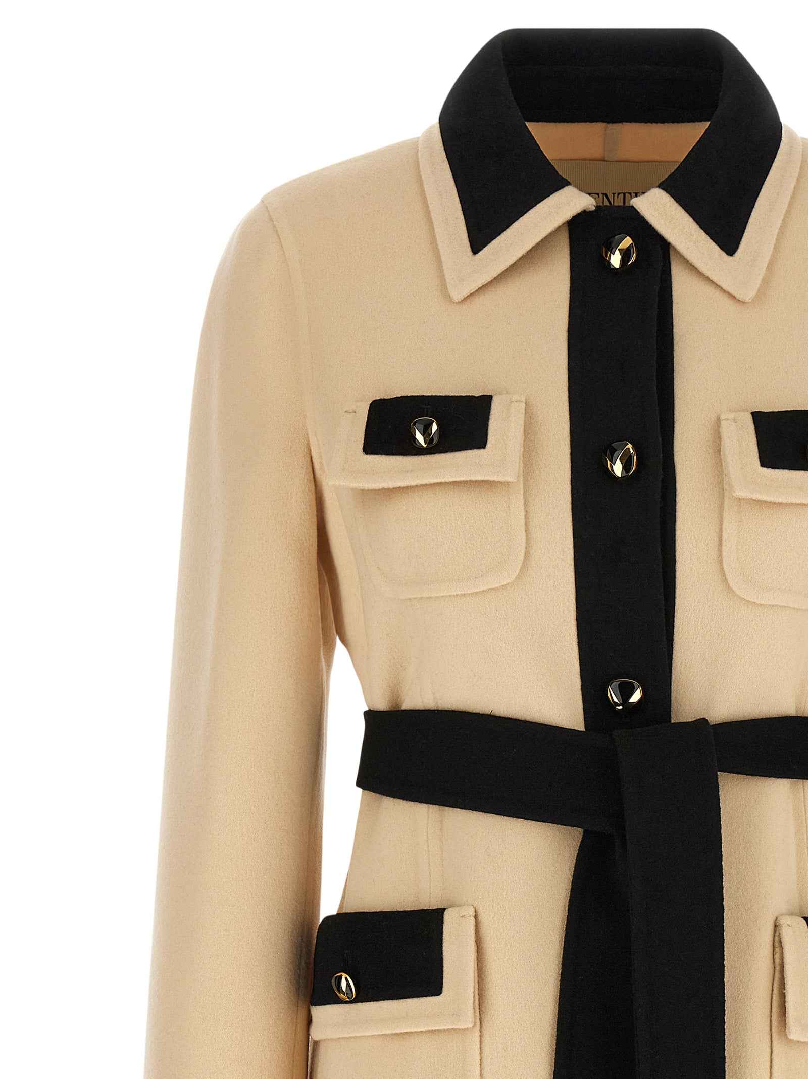 Valentino Garavani Beige Virgin Wool Coat