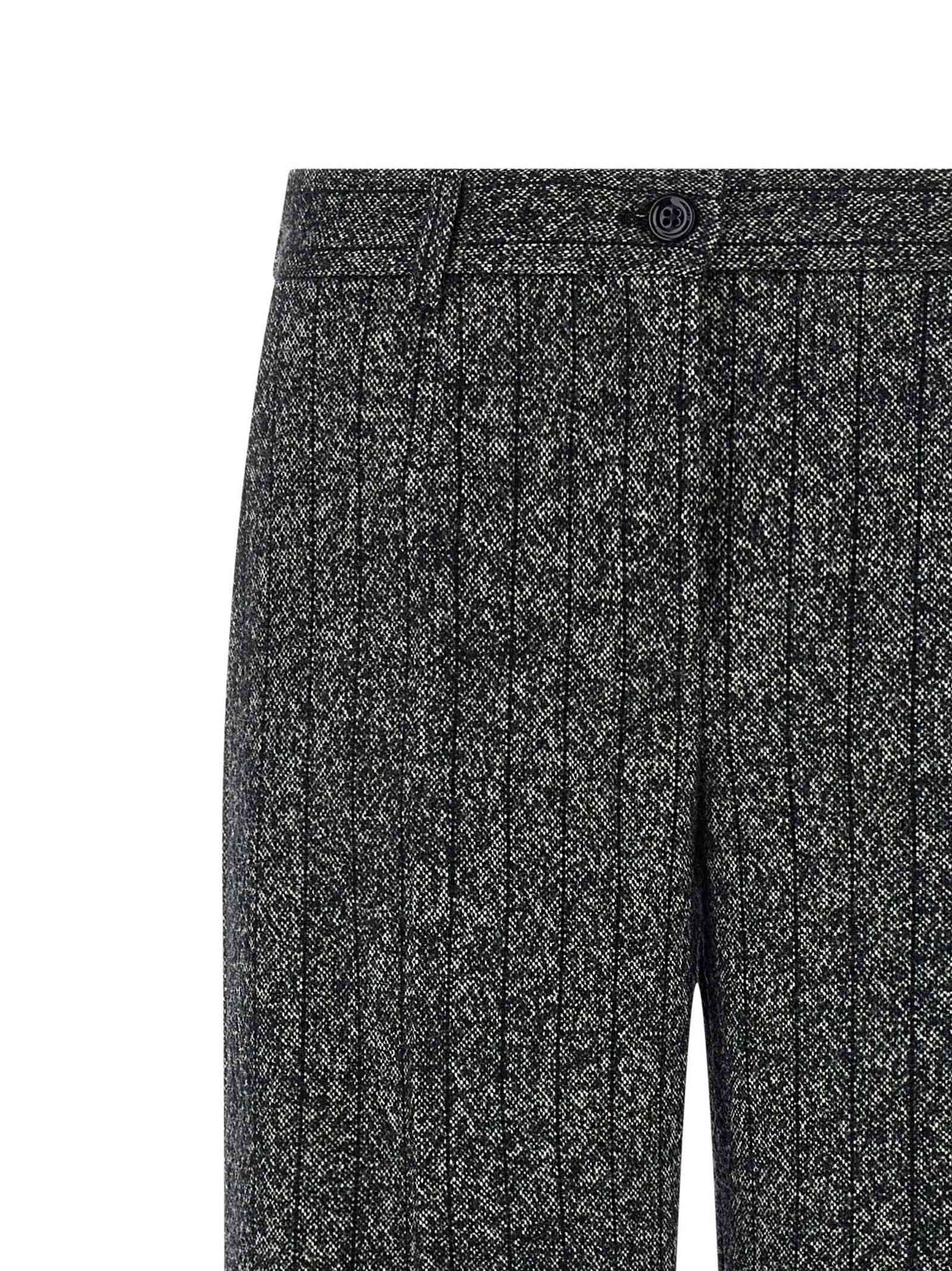 Dolce & Gabbana Bicolor Virgin Wool Casual Pants