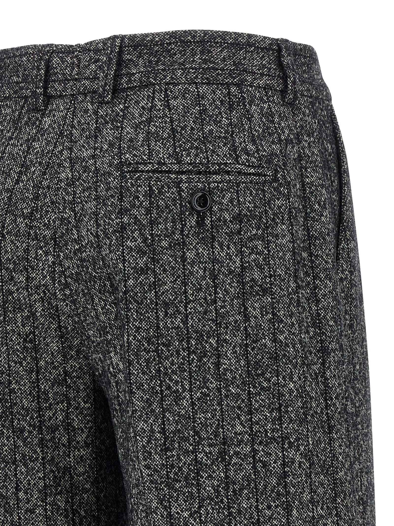 Dolce & Gabbana Bicolor Virgin Wool Casual Pants