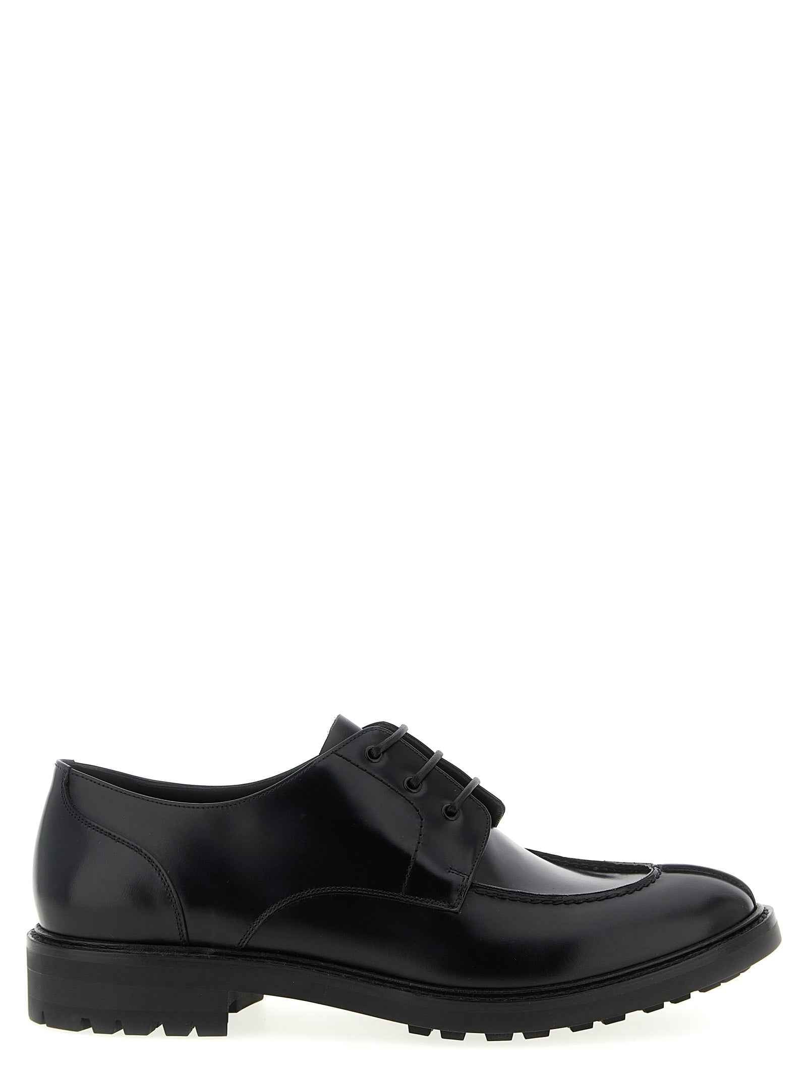 Saint Laurent Black Calfskin Oxfords And Derbies