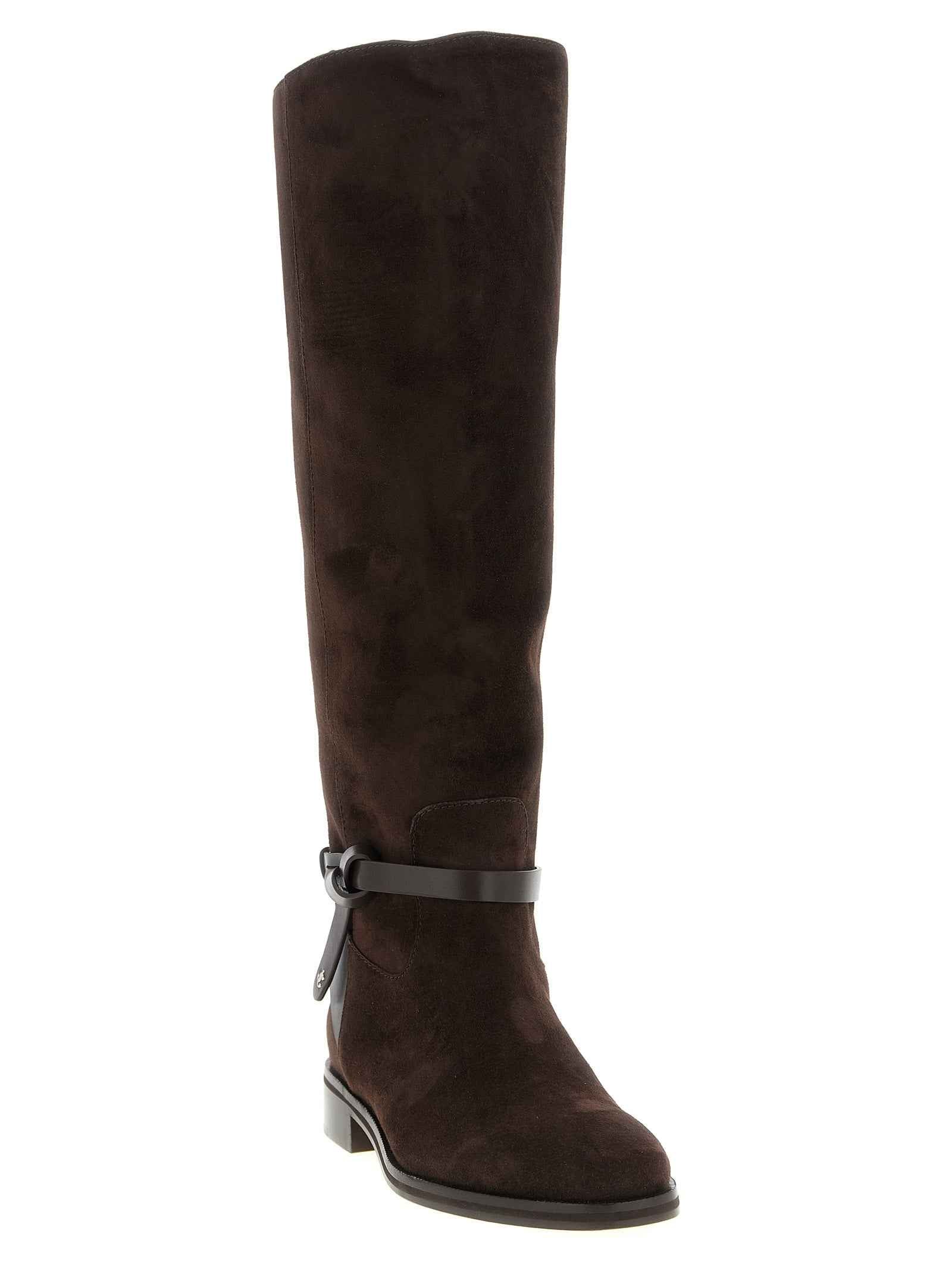 Jimmy Choo Brown Leather Over The Knee