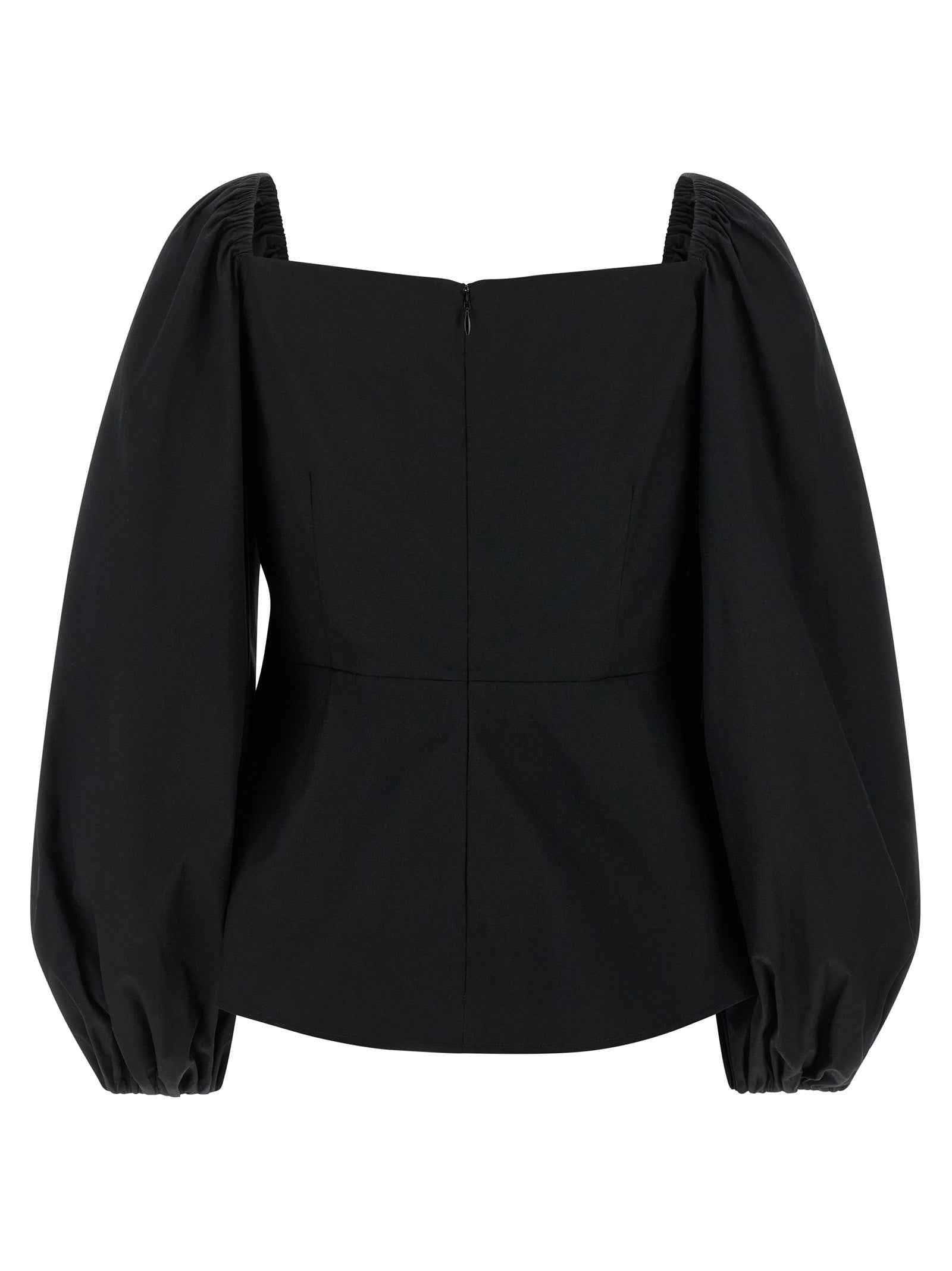 Carolina Herrera Black Cotton Tank Tops