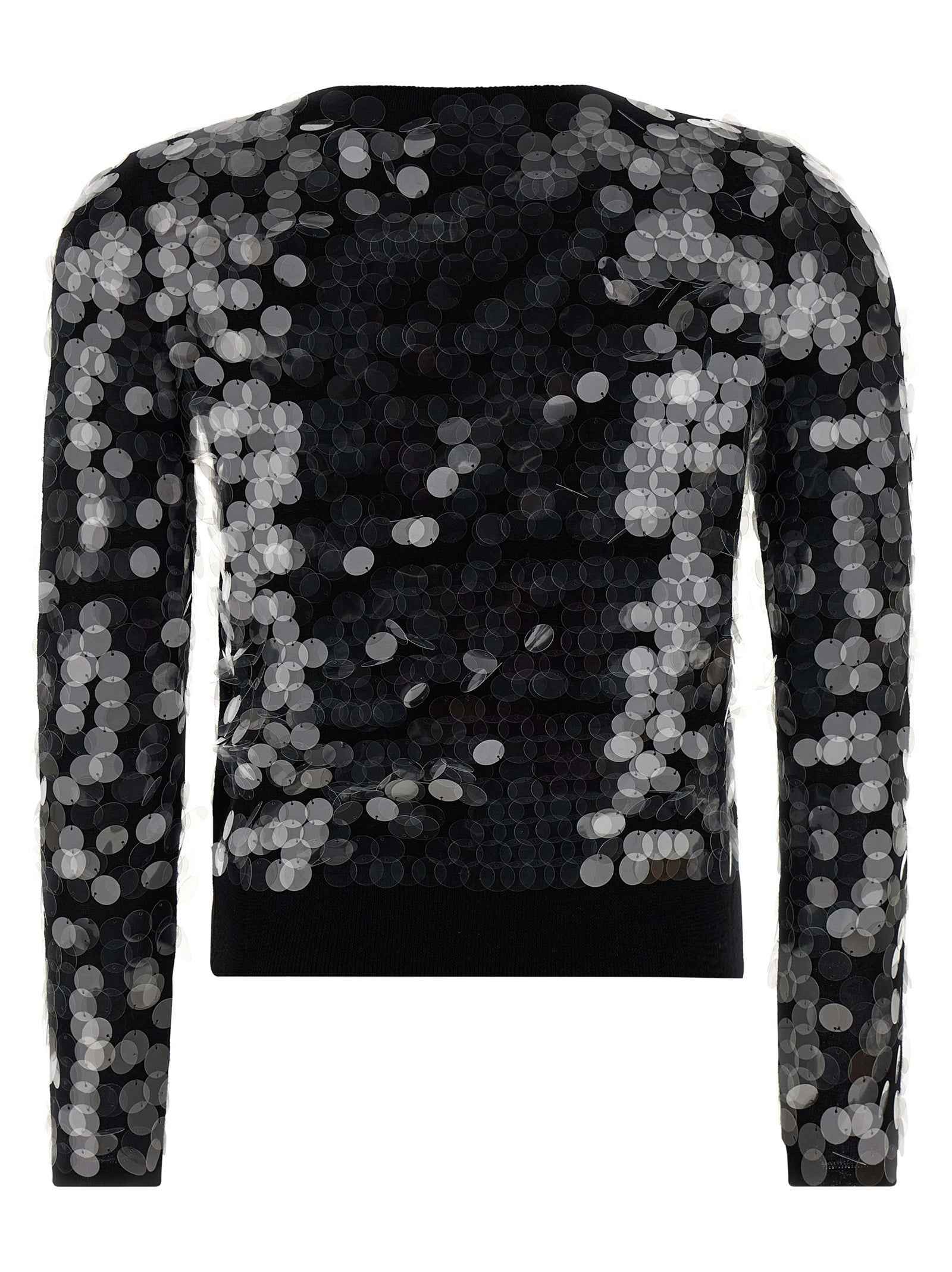 Max Mara Black Virgin Wool Cardigan