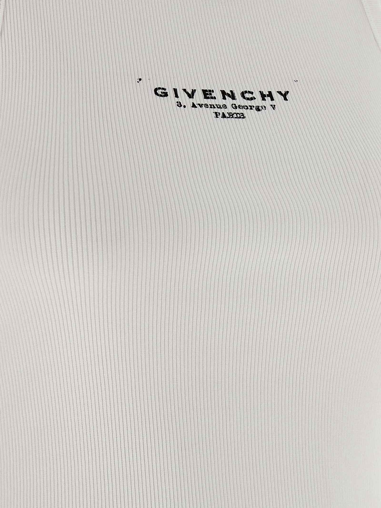Givenchy White Cotton Sleeveles T-Shirt