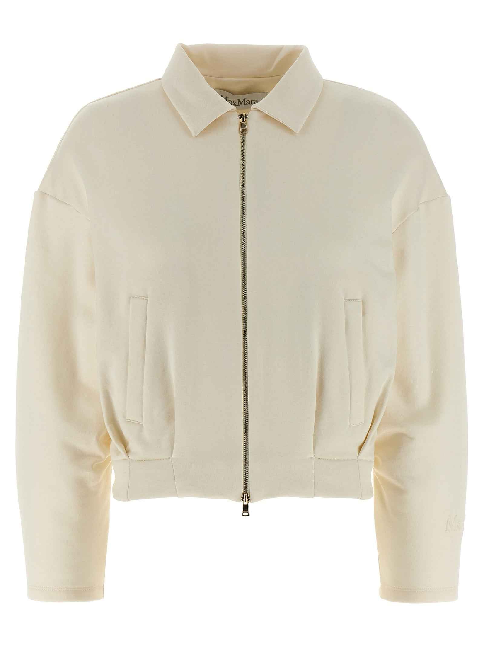 Max Mara White Silk Sweatshirt