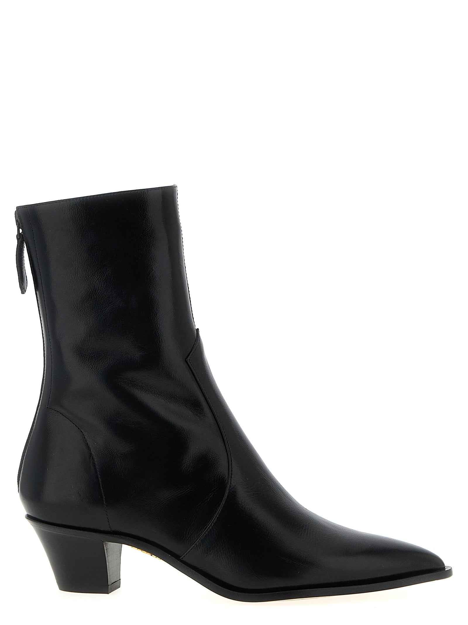 Aquazzura Black Calfskin Chelsea Boots