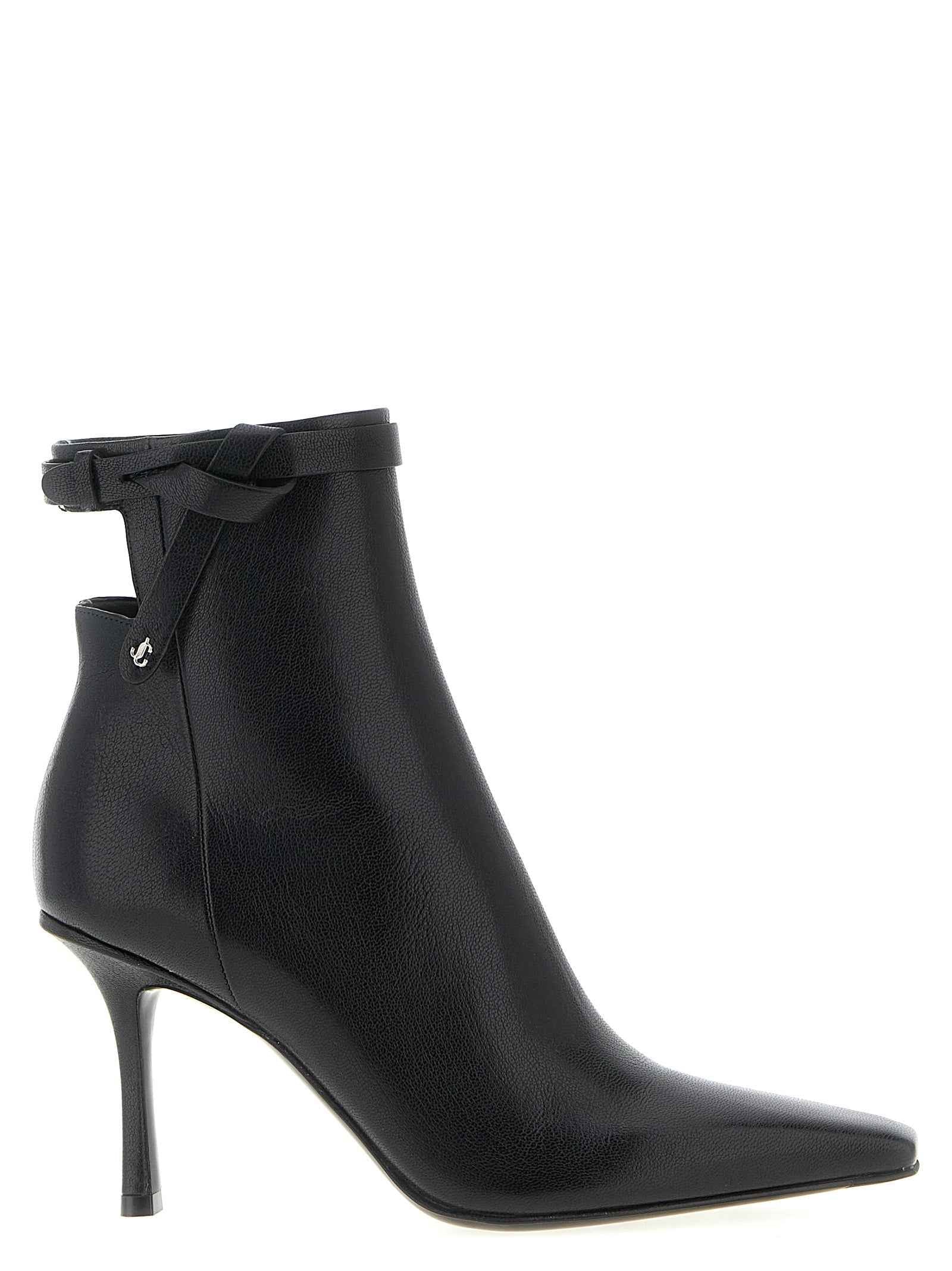 Jimmy Choo Black Leather Ankle Boots