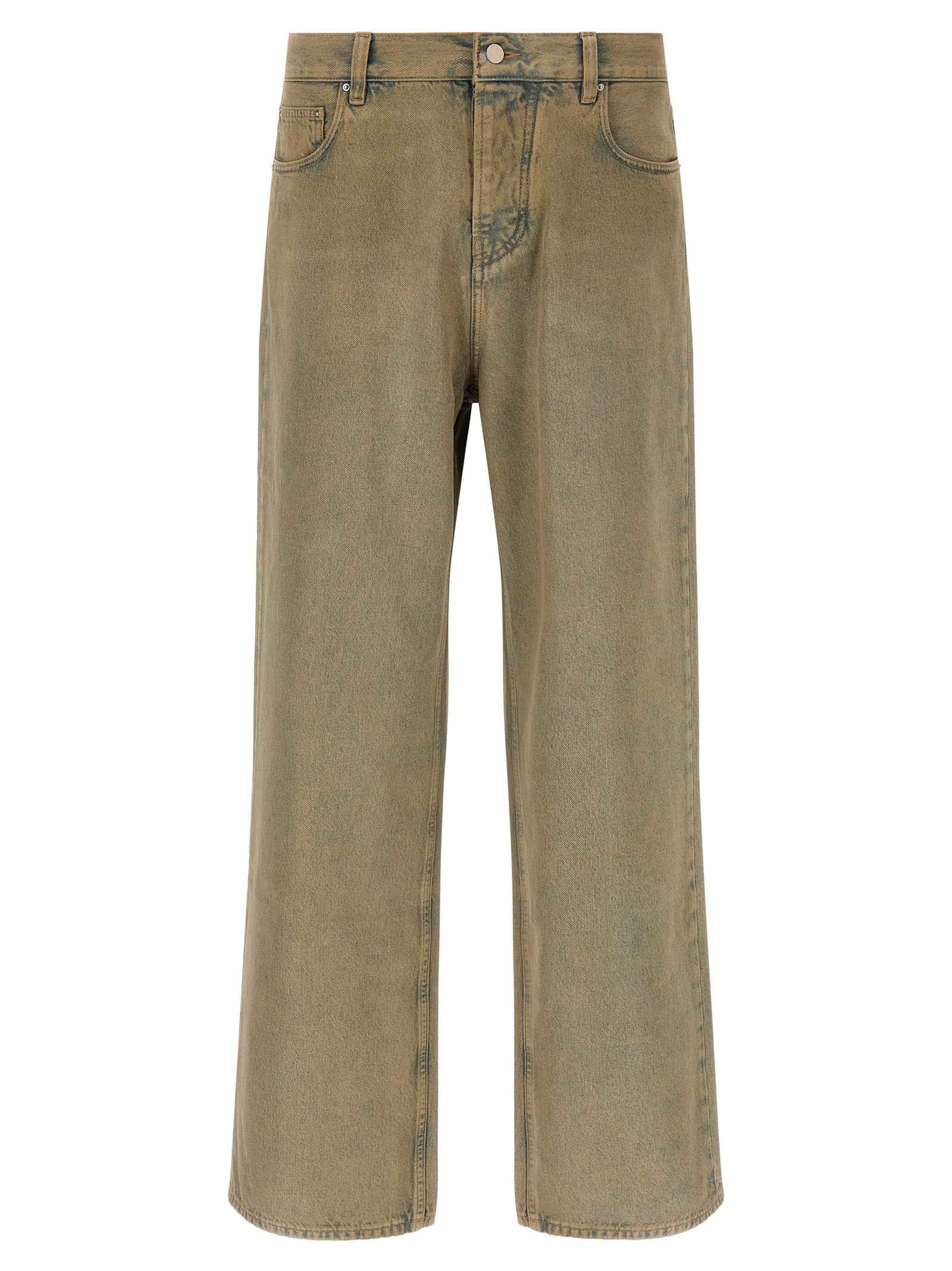 Amiri Beige Cotton Straight-Leg Jeans