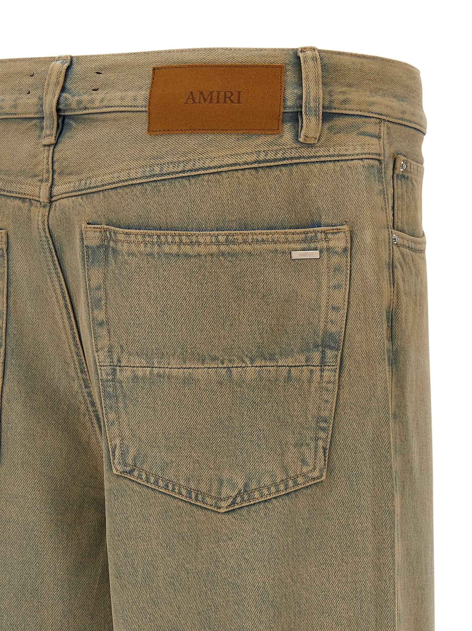 Amiri Beige Cotton Straight-Leg Jeans